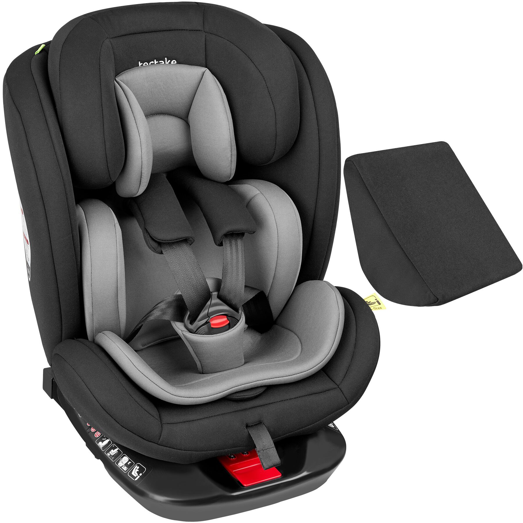 tectake Autokindersitz – Drehbarer i-Size-Kindersitz ab Geburt (ISOFIX)