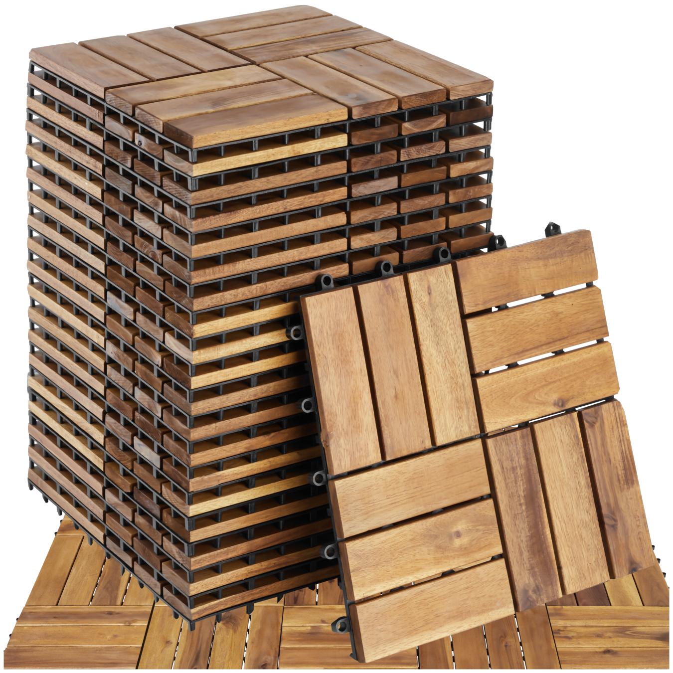 Terrassenfliesen Tabula 12er Lamellen - 20 von tectake