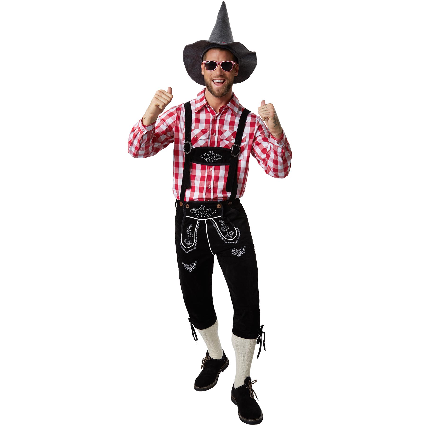 6x Seppelhut Bayern Mit Rot-weißer Kordel – Für Oktoberfest & Kostümparty | Ca. 33 Cm Hoch