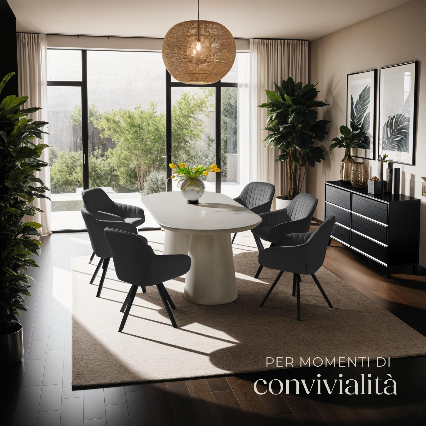 Sedia Sala Pranzo Girevole Braccioli Effetto Velluto Sedia Salotto Imbottita - Foto 33 di 37
