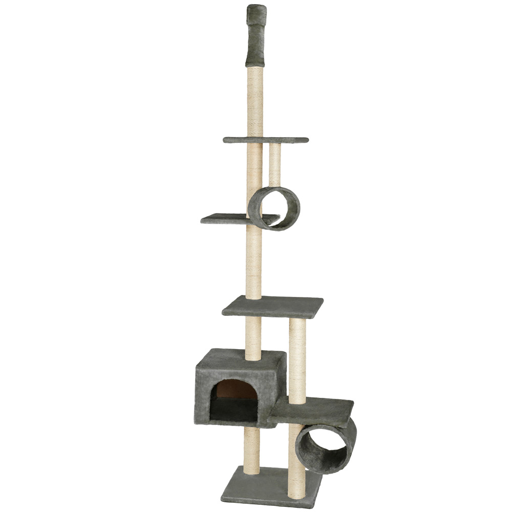 Arbre à chat 225-245 cm - gris | tectake