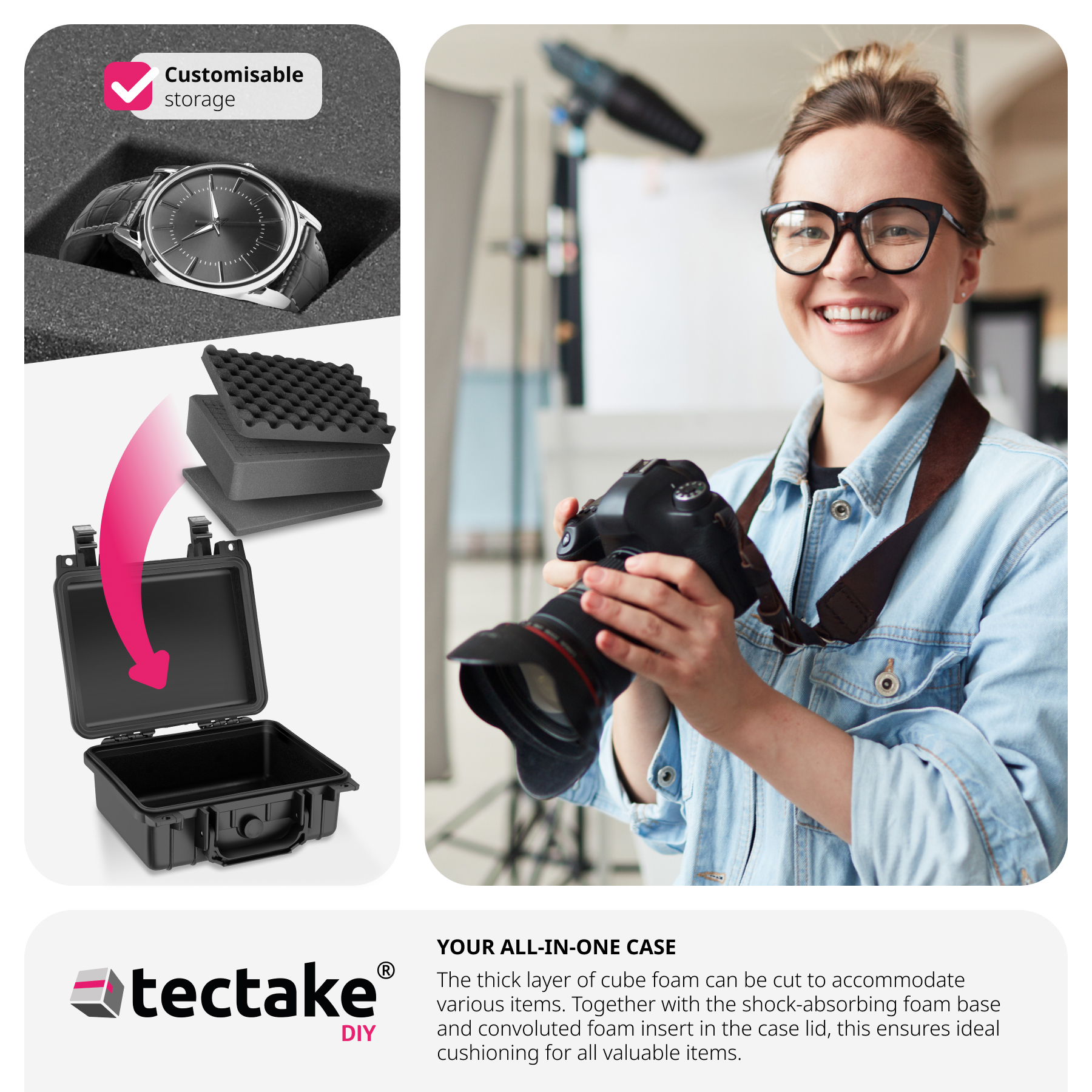 Camera Case Hard Shell Box Photography Travel Protective Waterproof Universal - Picture 8 of 37