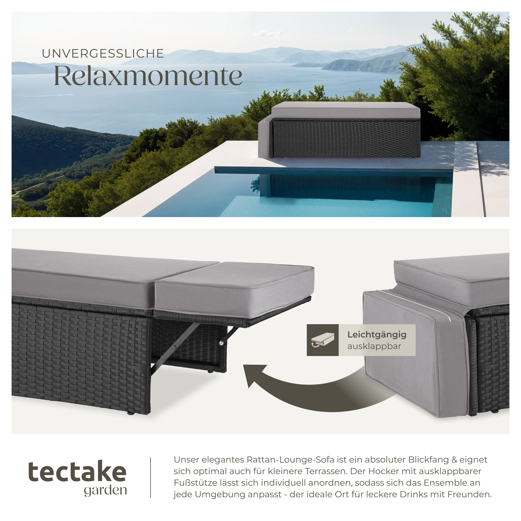 Polyrattan Gartenmöbel Lounge Set Sitzgruppe Gartenset Couch Rattan Sitzgarnitur