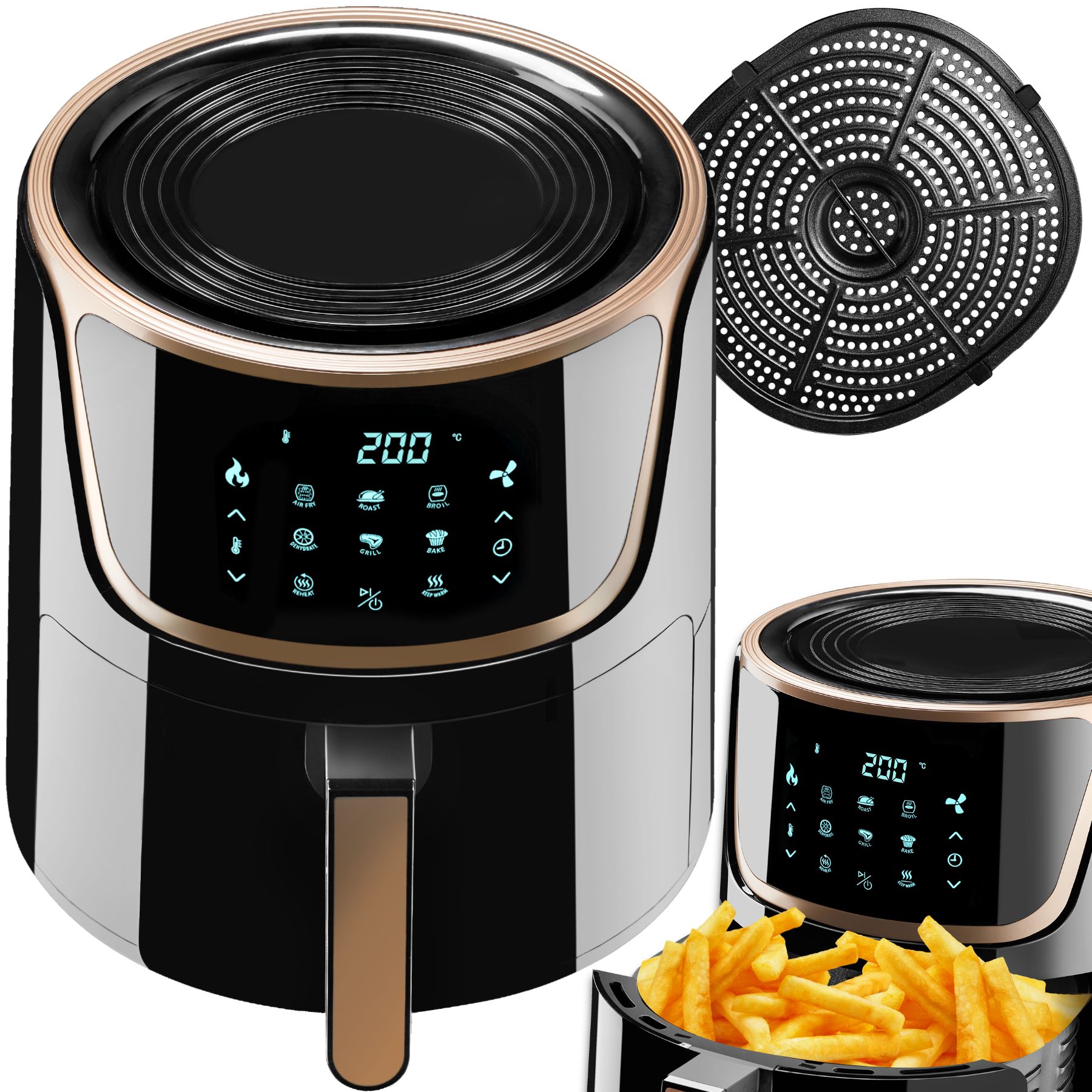 Airfryer Mika 8.5 L - svart | tectake