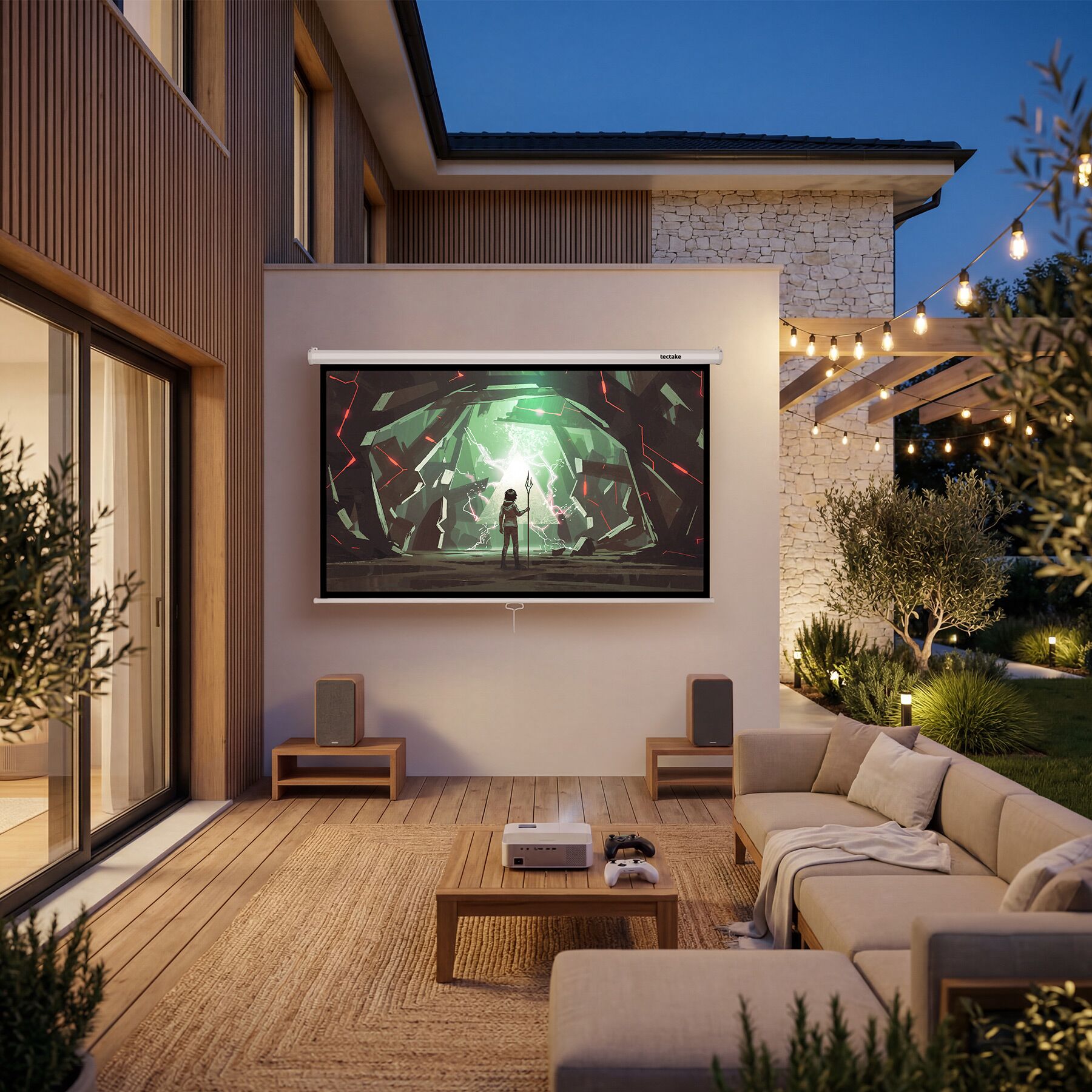 Projektorleinwand Leinwand Gain 160° 16:9 4K HD 200-350 cm Großer Bildschirm - Produktbild 10