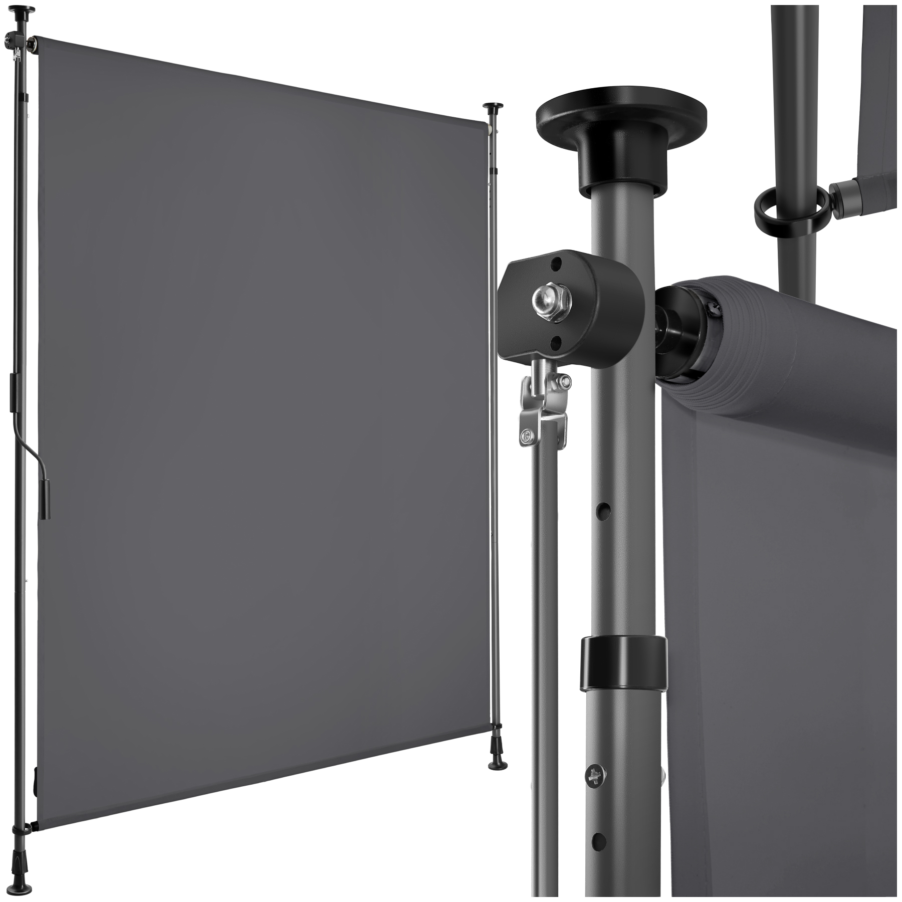 Store banne TAIJA avec manivelle - 120 x 310 cm, gris foncé | tectake