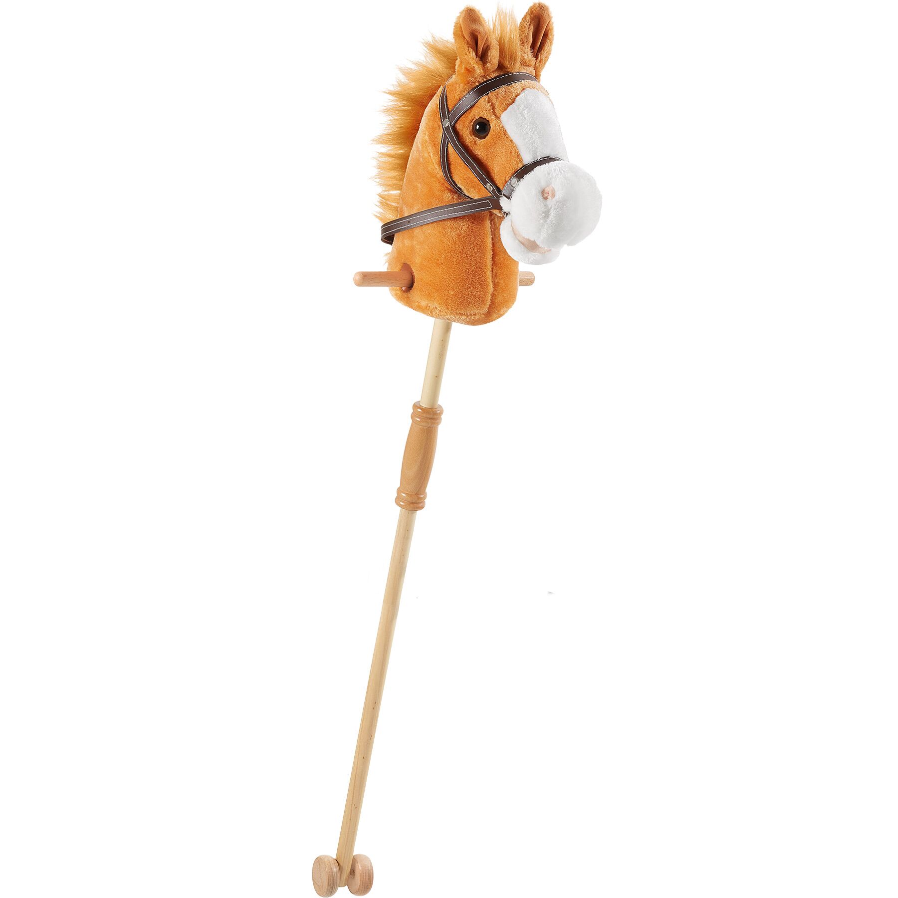 Hobby Horse Steckenpferd Holz Kinder Spielzeug Rollen Plüschkopf Handgriff - Produktbild 7