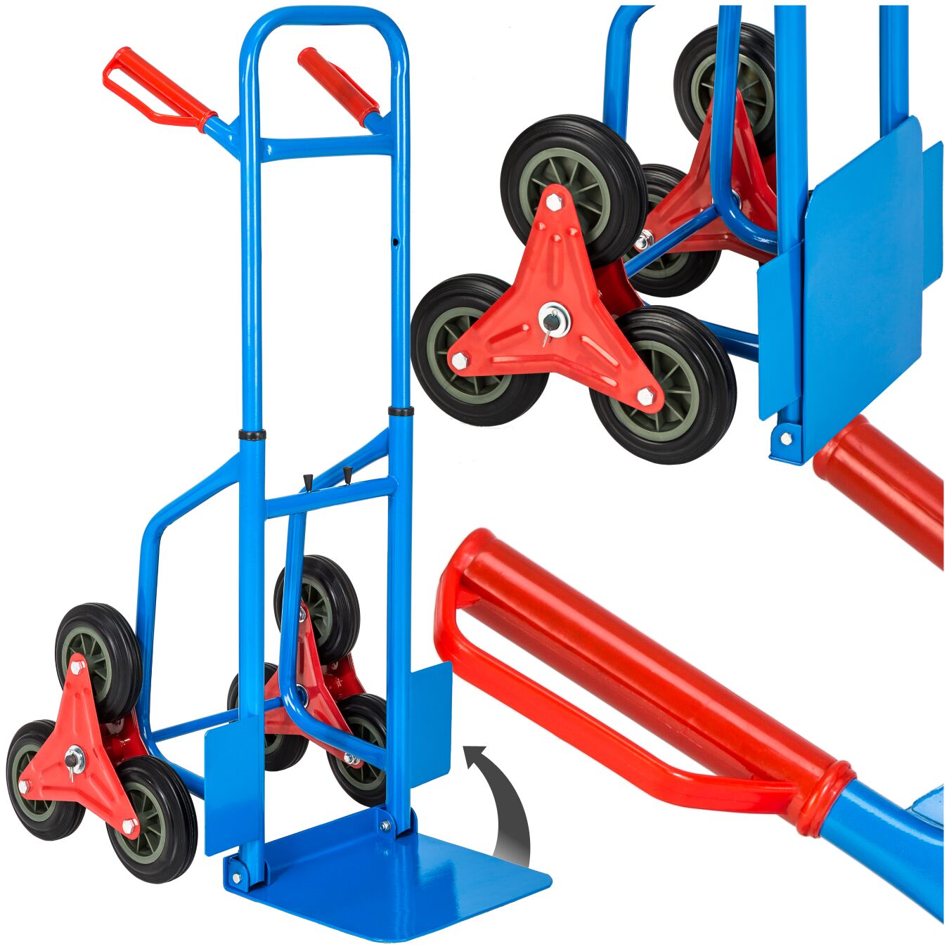Trapsteekwagen tot 200kg - blauw | tectake
