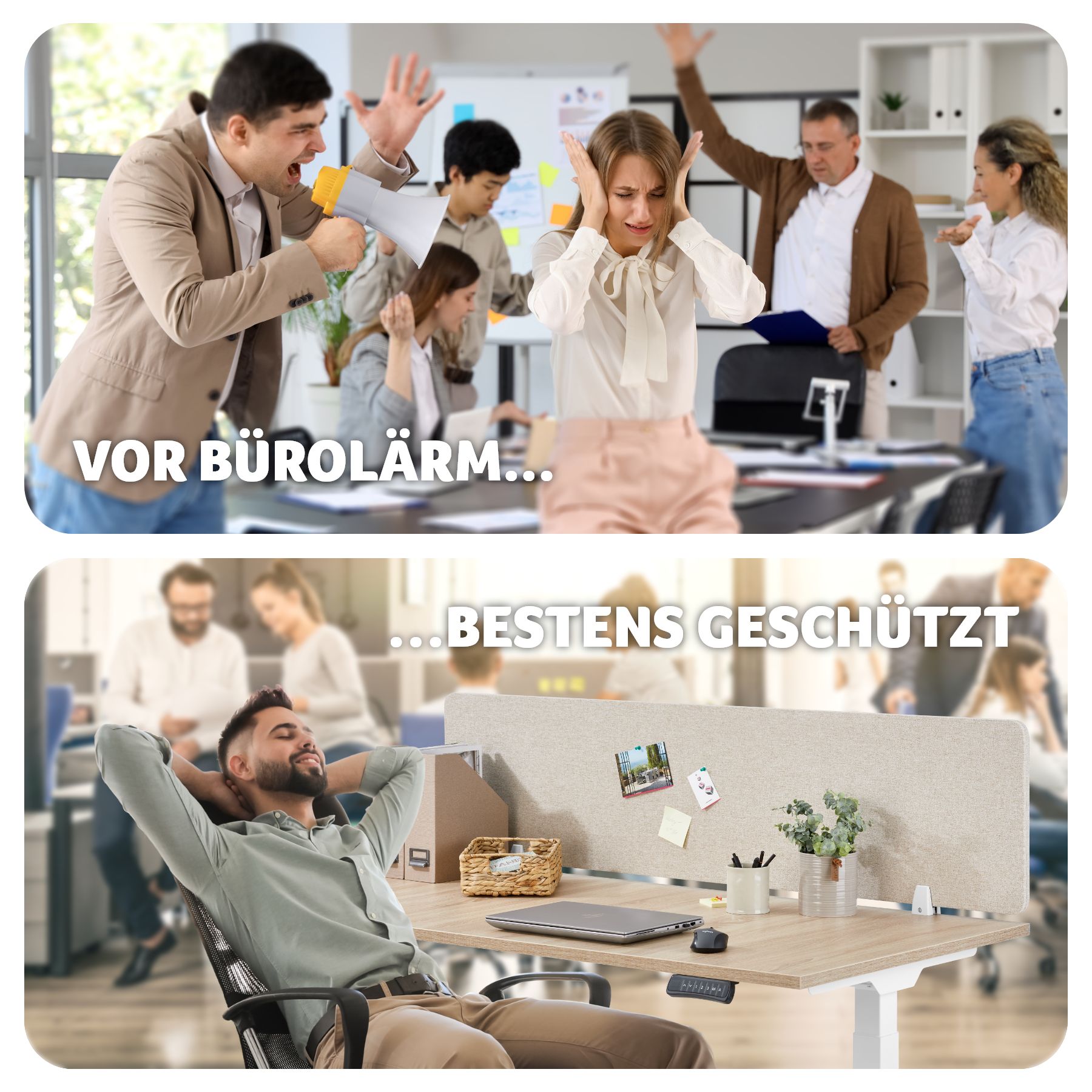 Schreibtisch Trennwand Schallschutz Büro Sichtschutz Akustikwand Tischtrennwand