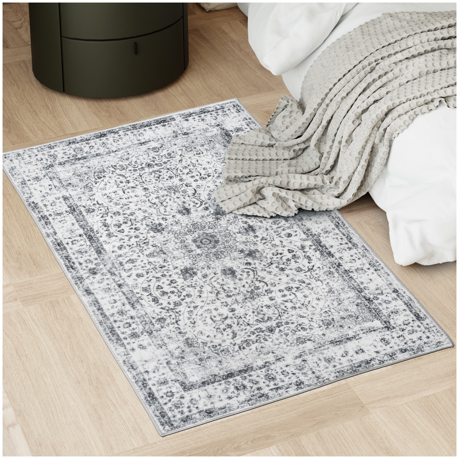 Vintage Designer Teppich Aliya, Kurzflor - 80 x 150 cm