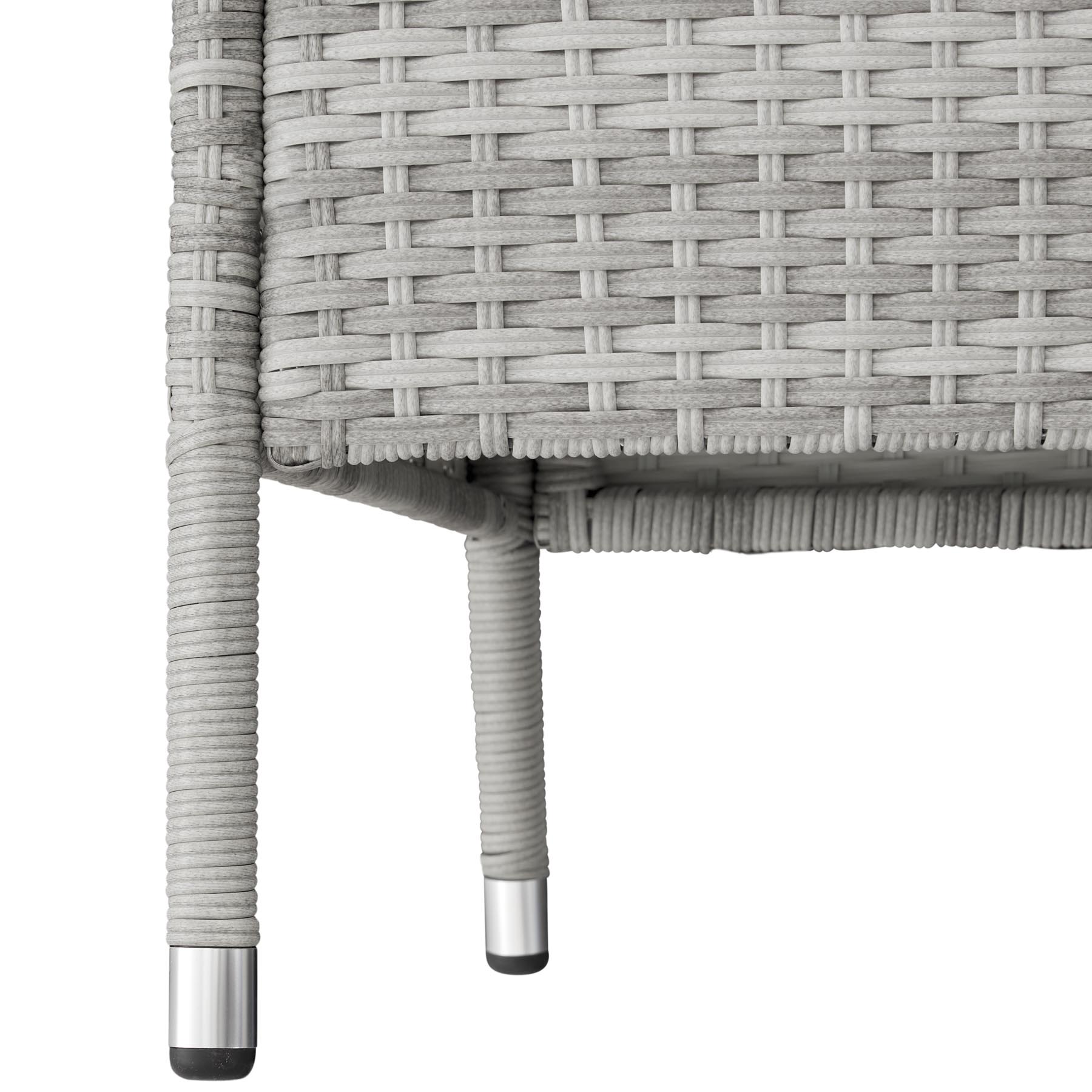 Poly Rattan Bench Glass Table Garden Furniture 2 Seats Wicker Patio Balcony New - Picture 81 of 81