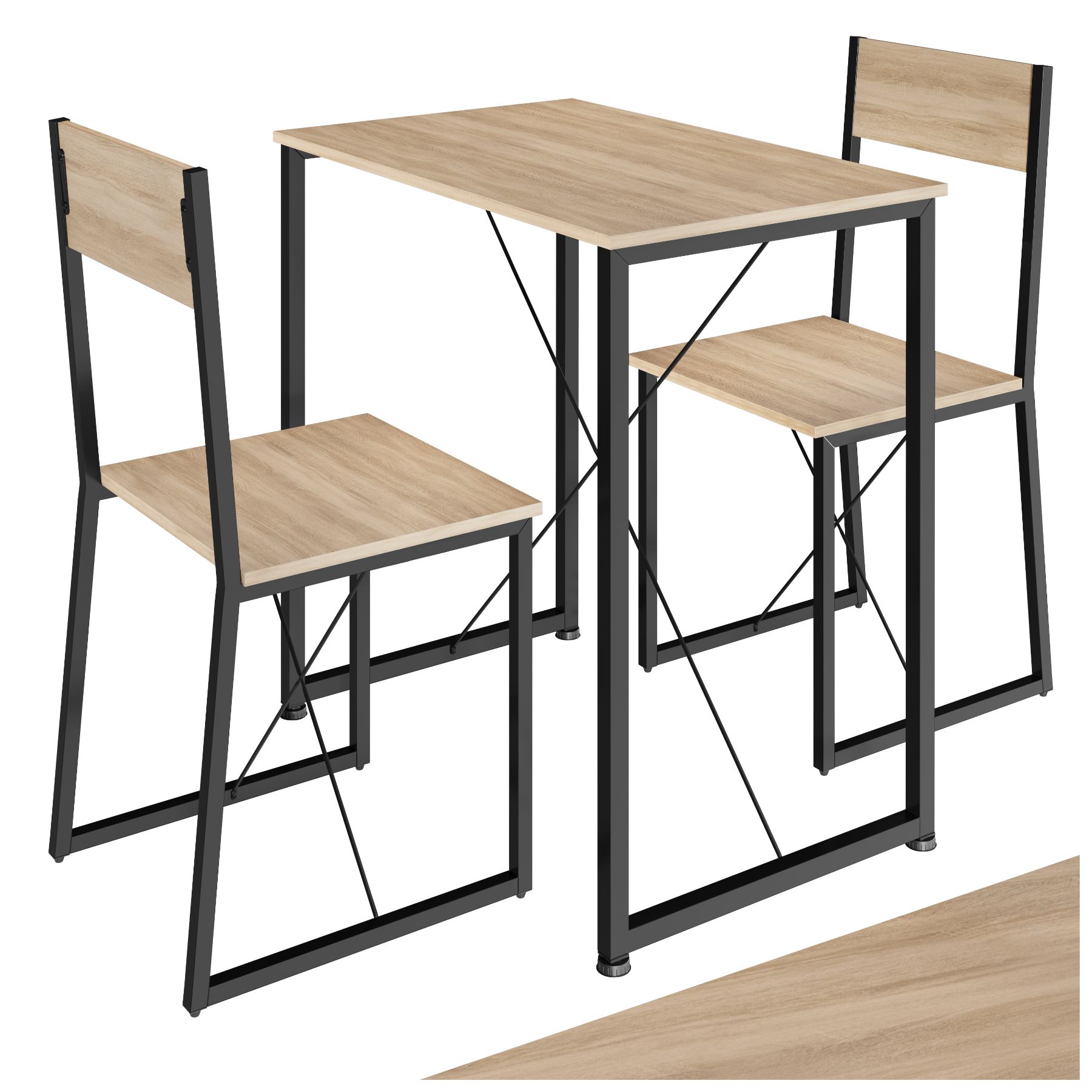Sitzgruppe Margate - Industrial Holz hell, Eiche Sonoma
