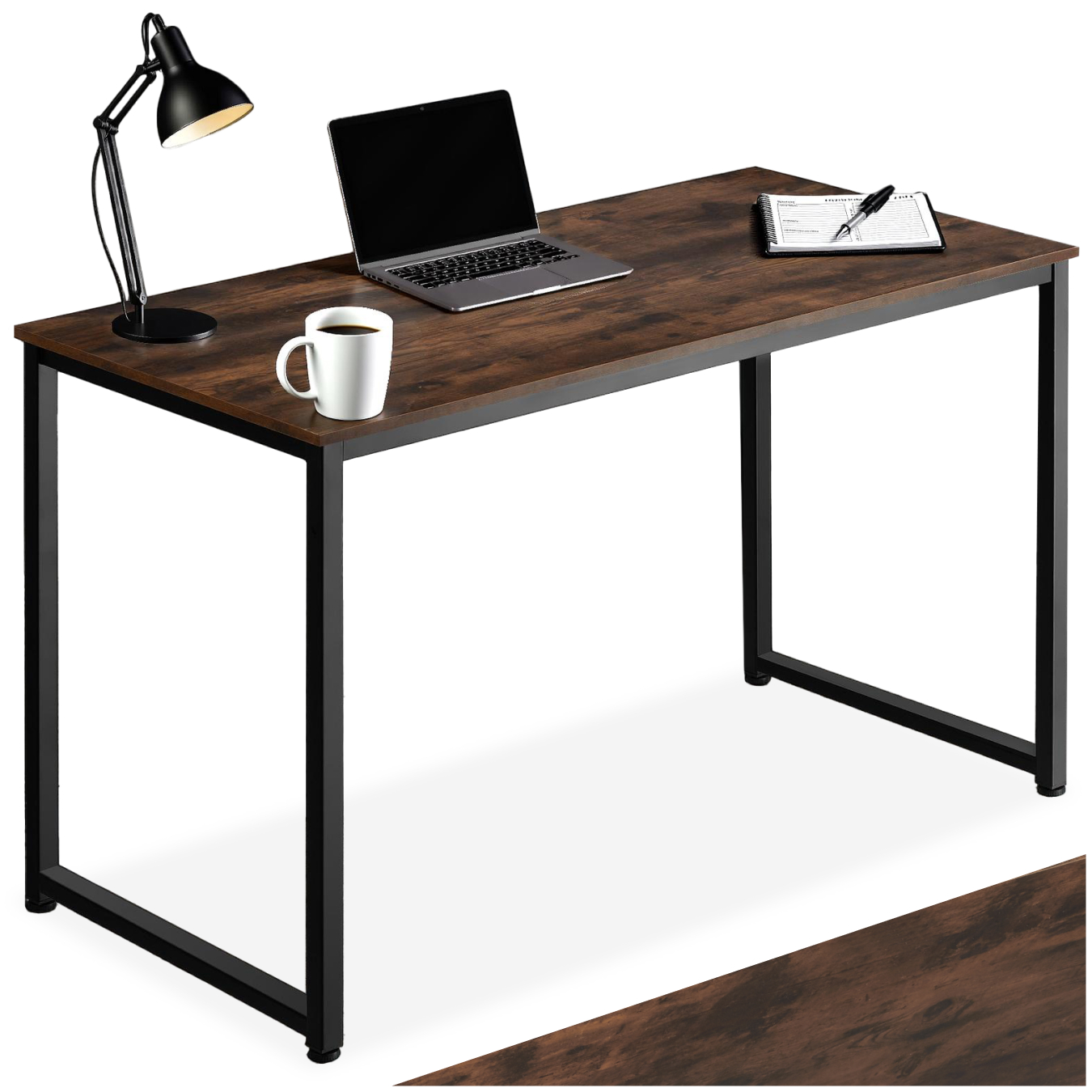 Schreibtisch Computertisch Bürotisch Tisch 120140 cm Holz Metall Industrie Stil