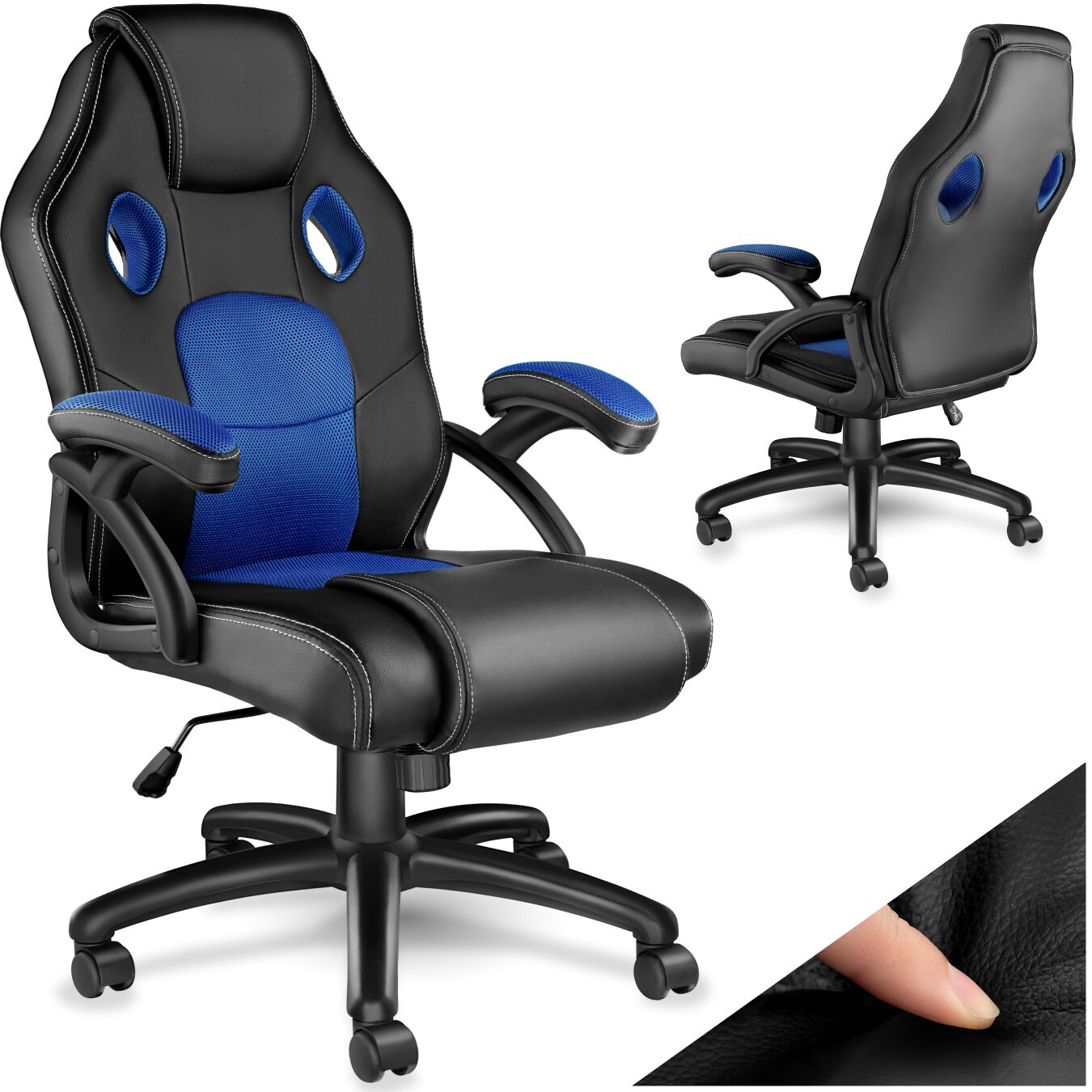 Bürostuhl Mike - schwarz/blau