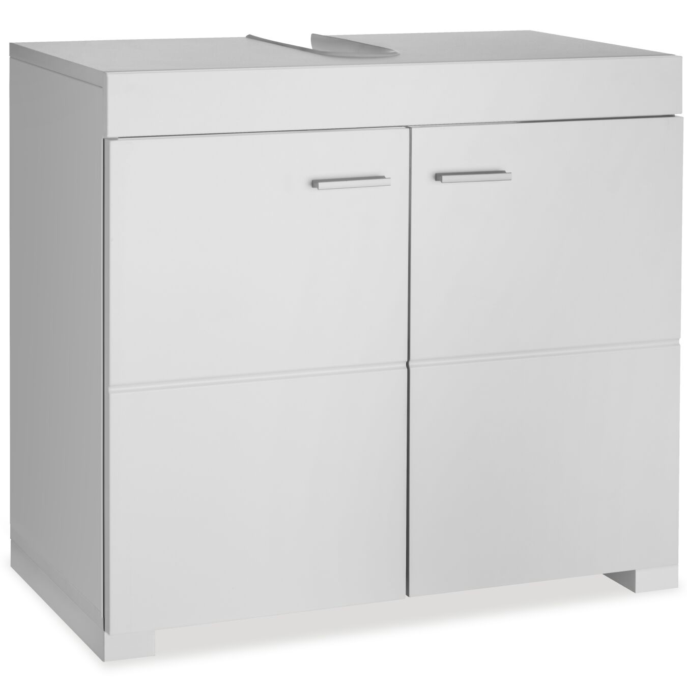 Waschbeckenunterschrank Idris, 2 Fächer, Belastbarkeit 35 kg - weiß