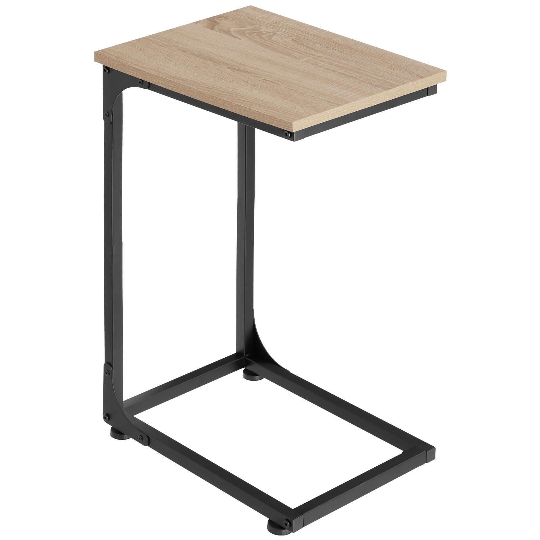 Table d’appoint Erie 40x30x63cm - Bois clair industriel, Chêne Sonoma