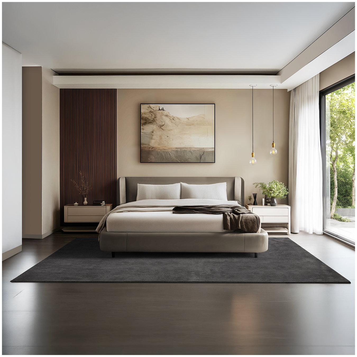 Kurzflorteppich Soft Zone - anthrazit, 200 x 290 cm