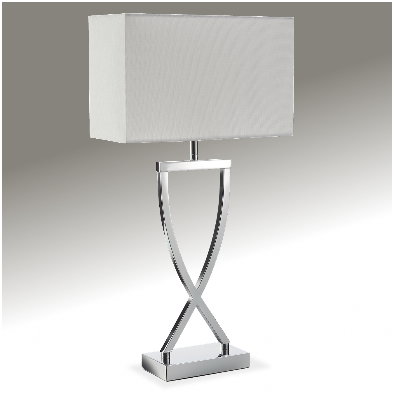 Tischleuchte Avina, modernes Design, 60W - chromfarben