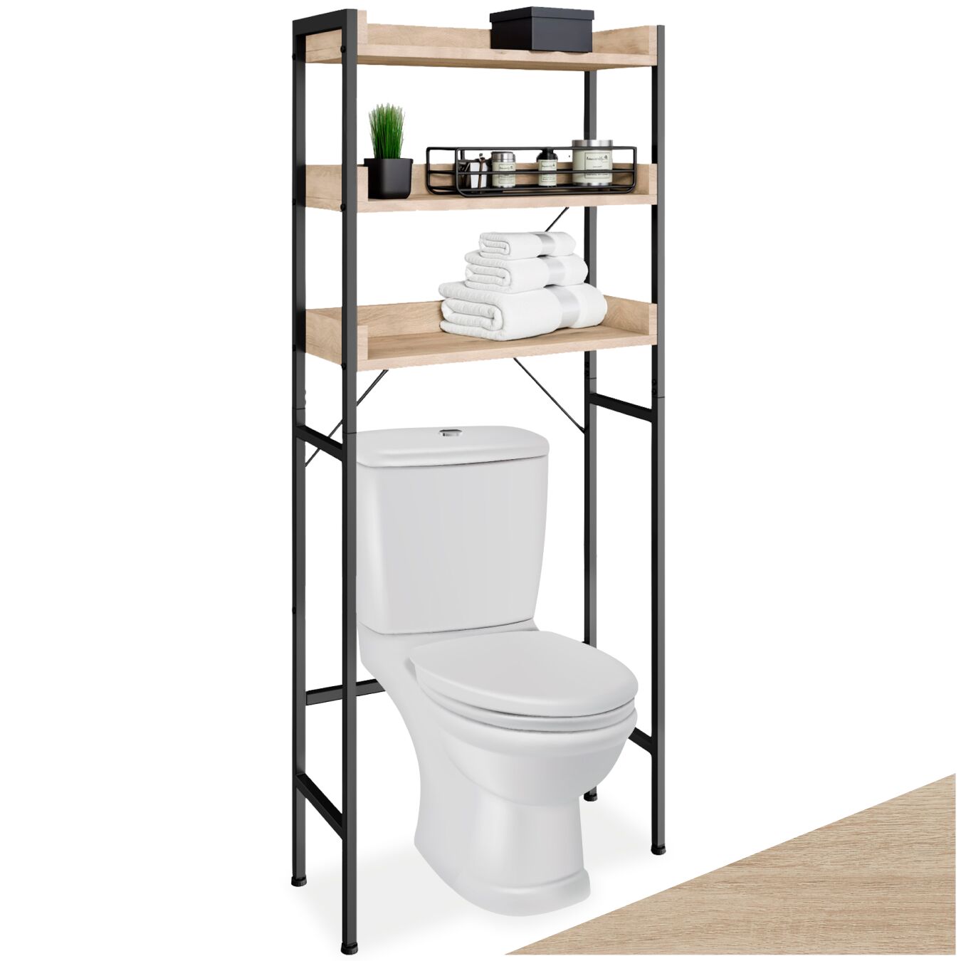 Badezimmerregal Badregal Toilettenregal Überbauregal 3 Ebenen 6367 x 25 x 165cm