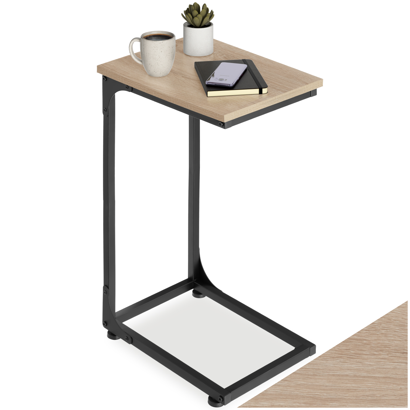 Table d’appoint Erie 40x30x63cm - Bois clair industriel, Chêne Sonoma | tectake