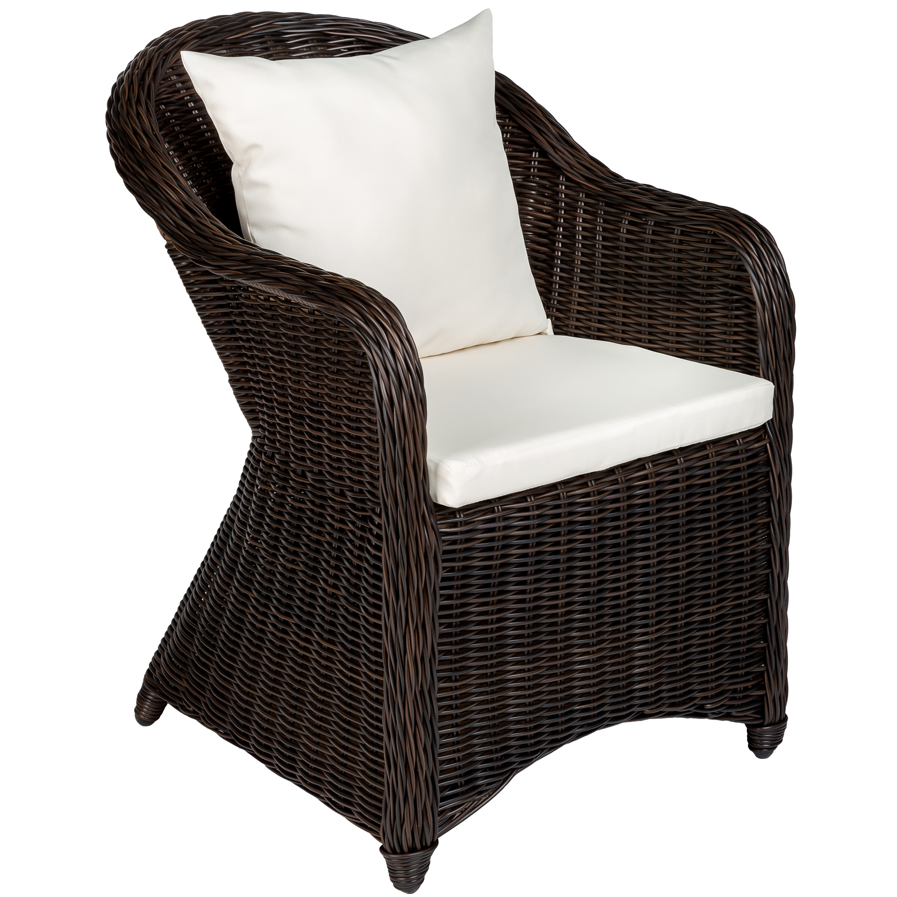 Fauteuil de jardin luxe - marron de tectake