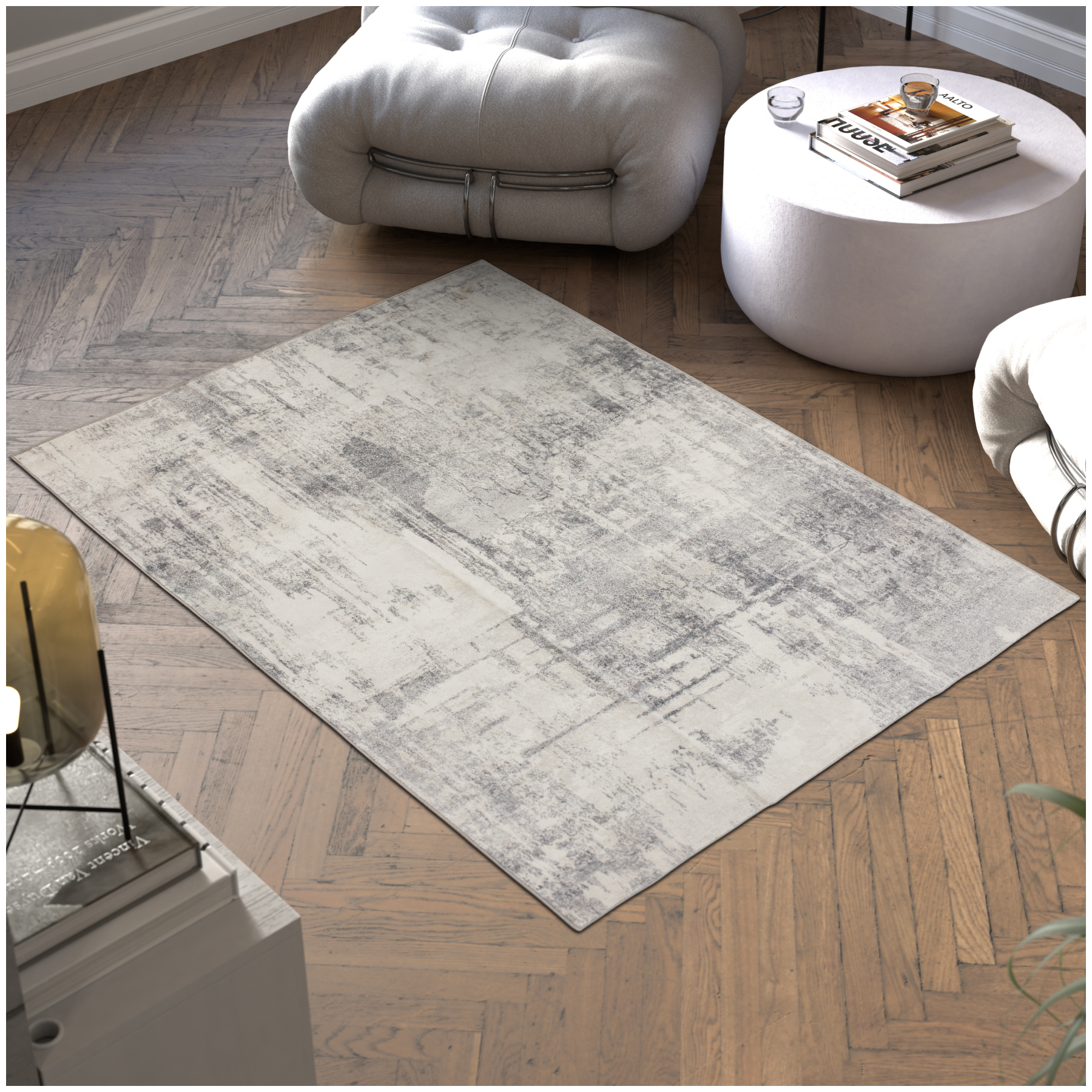 Vintage Designer Teppich Nadira, Kurzflor - 120 x 170 cm von tectake
