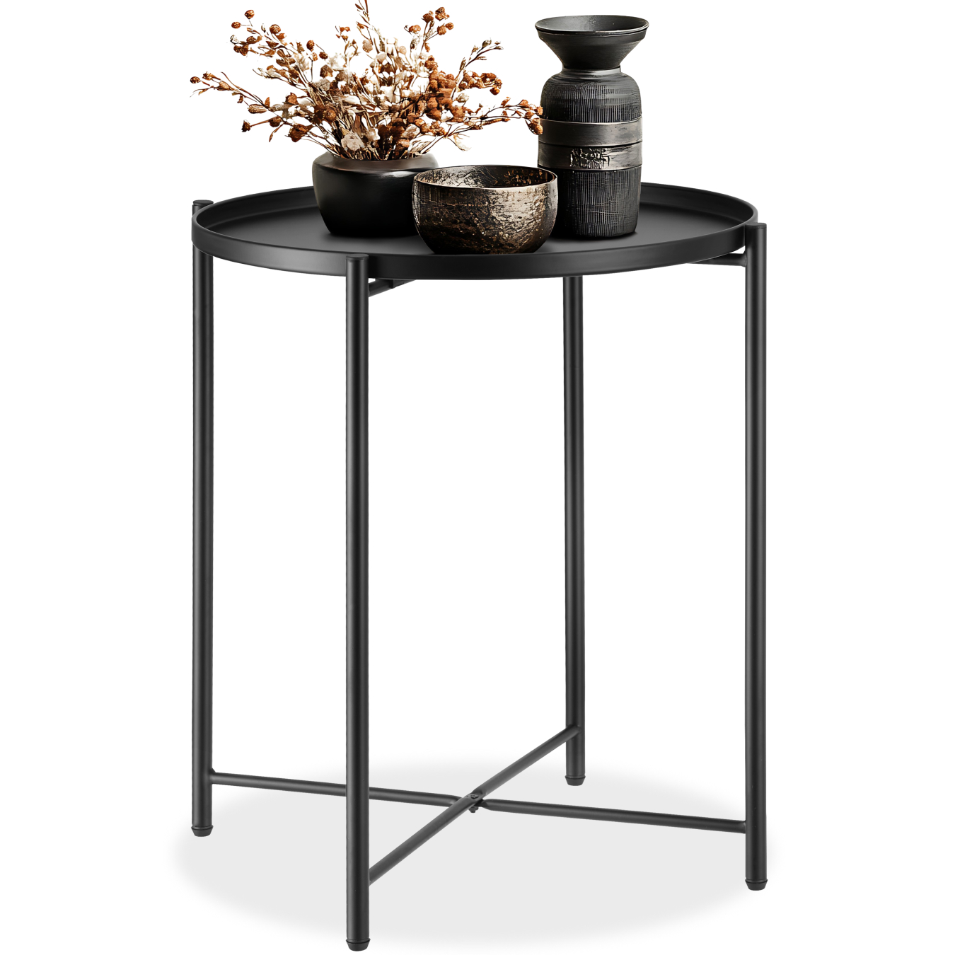 Bijzettafel Chester 45,5x45,5x53cm - zwart