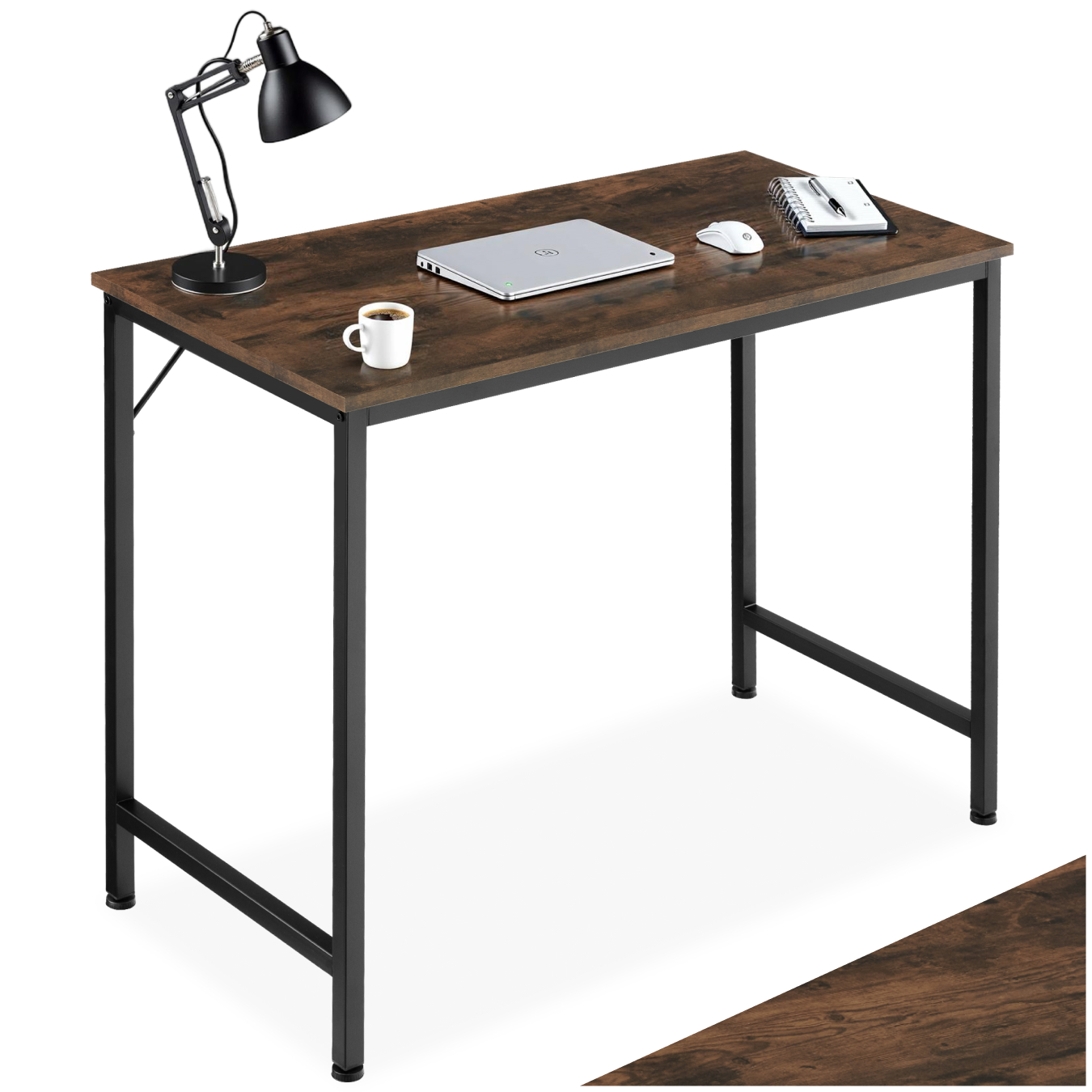 Schreibtisch Computertisch Büro Tisch 80100120140 cm Holz Metall Industrie