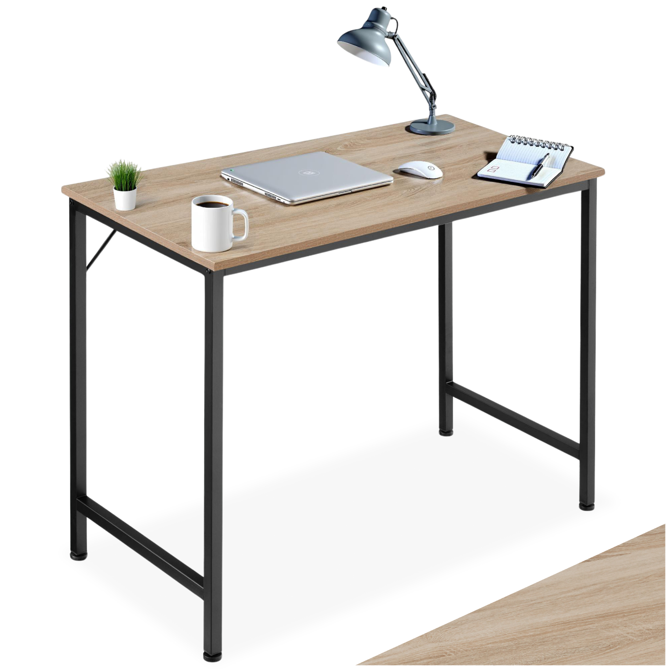 Schreibtisch Computertisch Büro Tisch 80100120140 cm Holz Metall Industrie