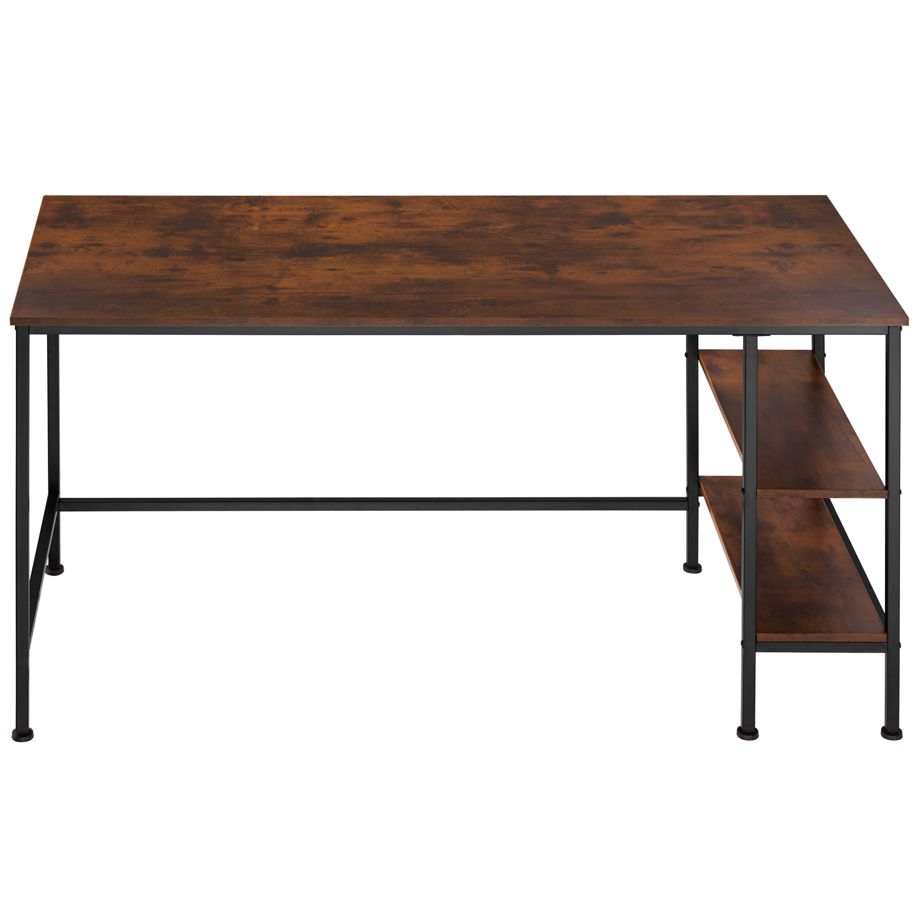 Thumbnail - Schreibtisch Donegal 140x60x76,5cm - Industrial Holz dunkel, rustikal
