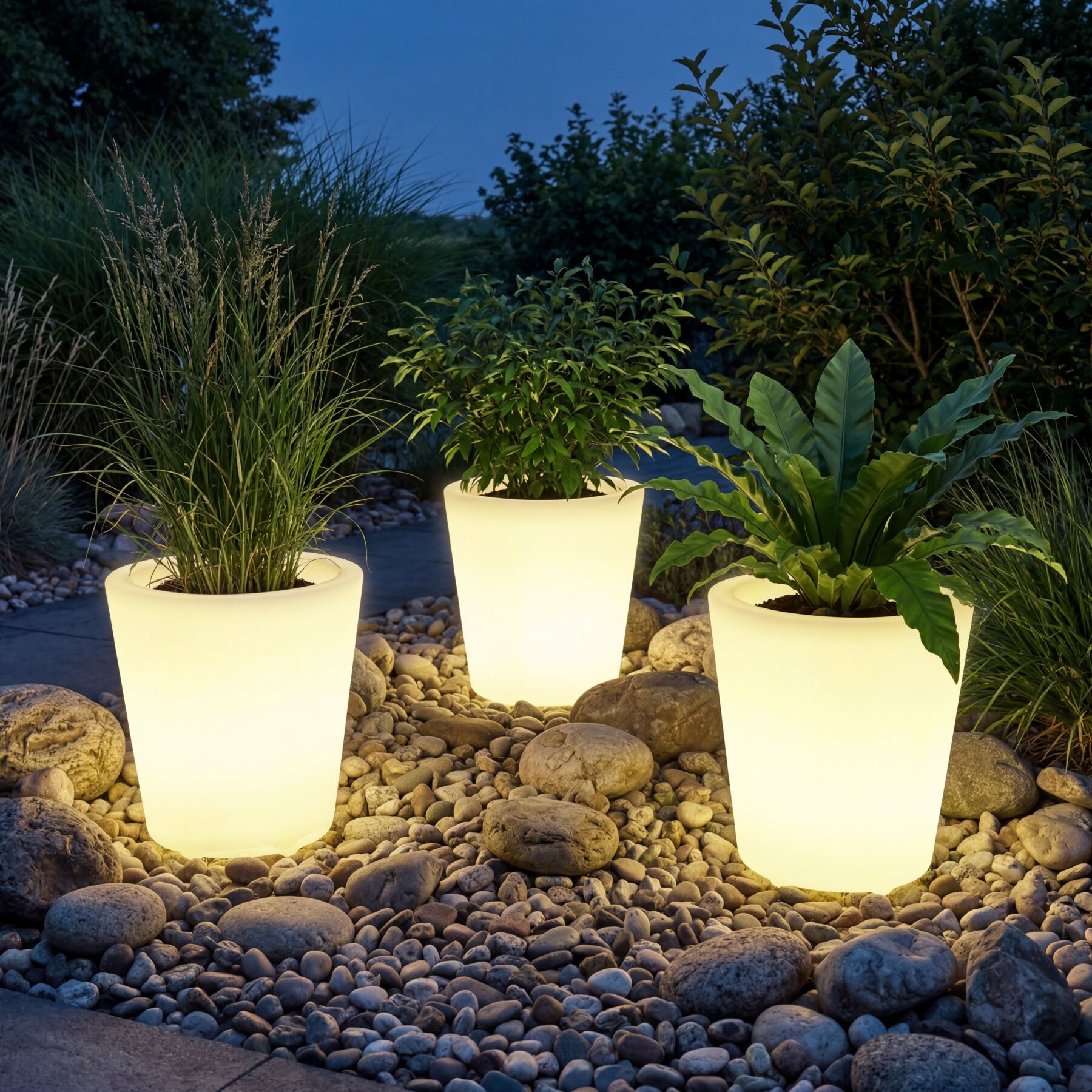 Cilindro luminoso LUMINOUS CURVE COOLER, LED, con mando a distancia - blanco | tectake