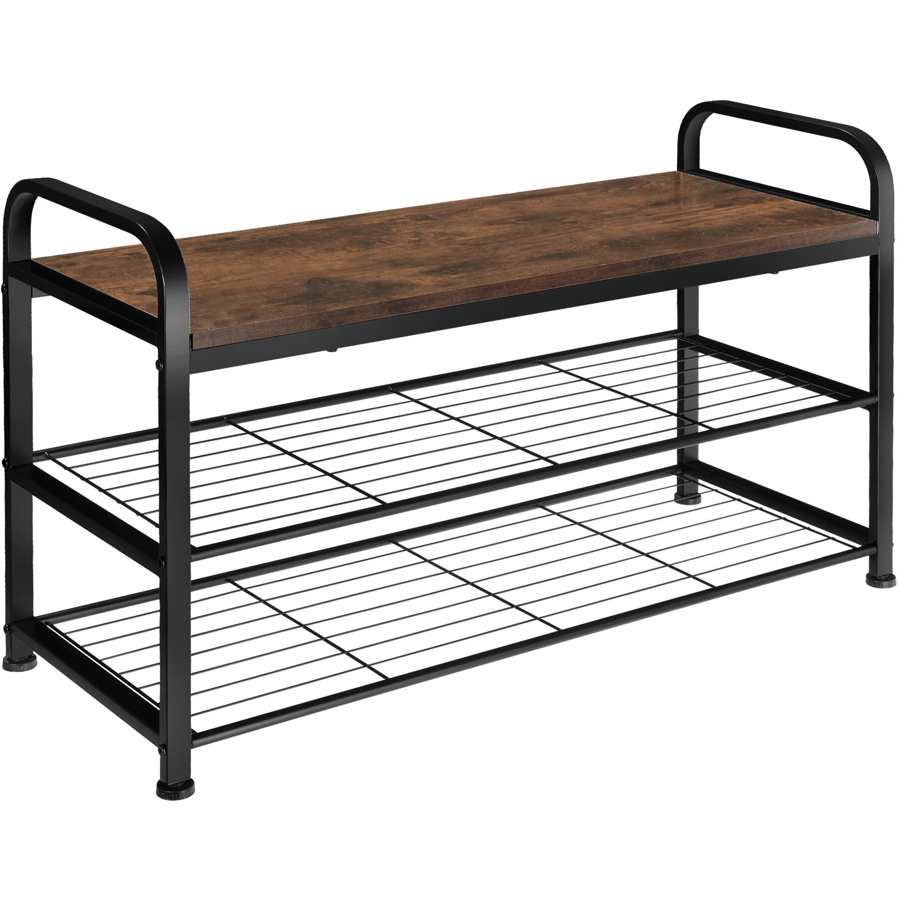 Schoenenrek Southampton 91x36x55cm - Industrieel hout donker, rustiek | tectake