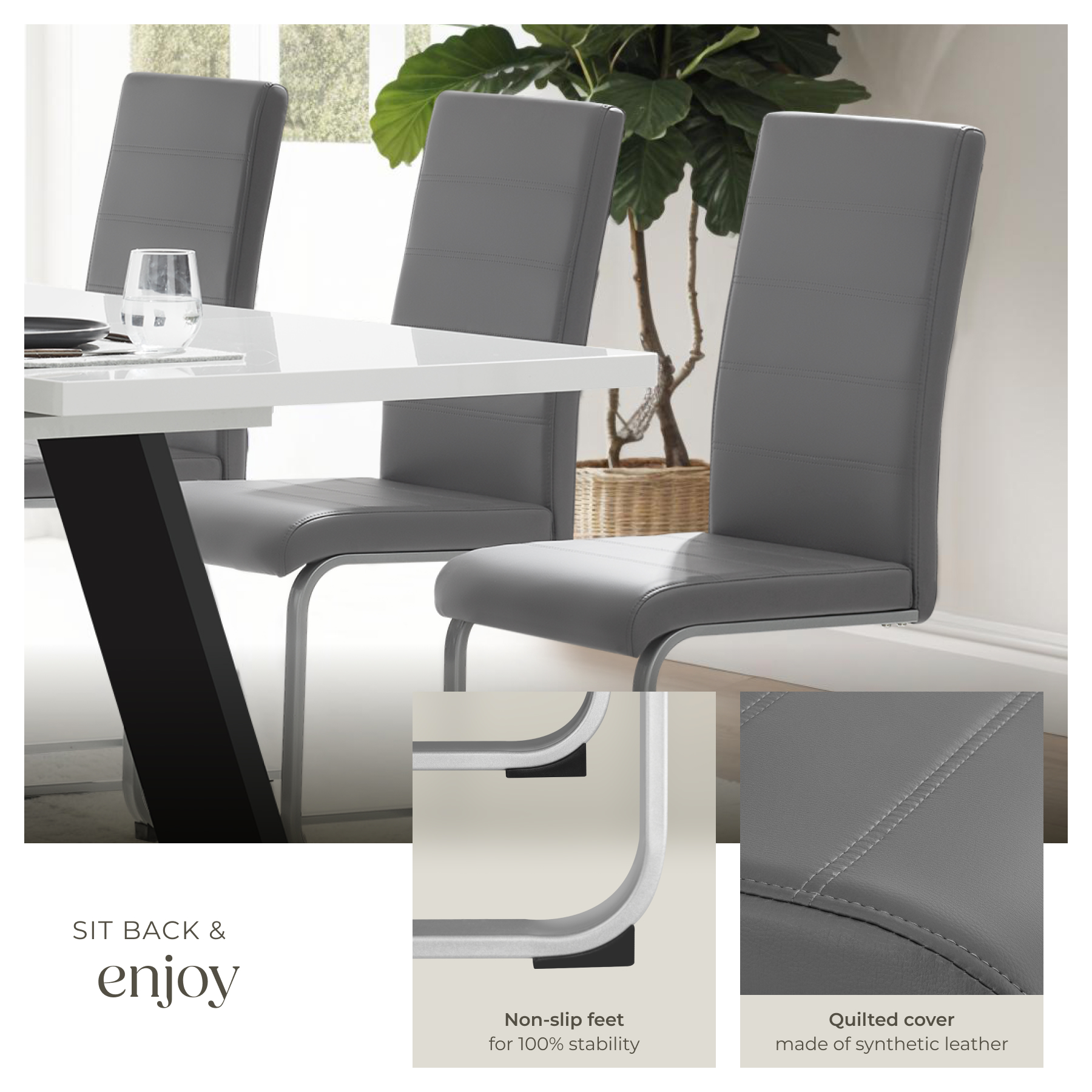 Dining Chairs Set Dinner Table Room Chair Group Breakfast Kitchen Upholstered - Picture 29 of 61