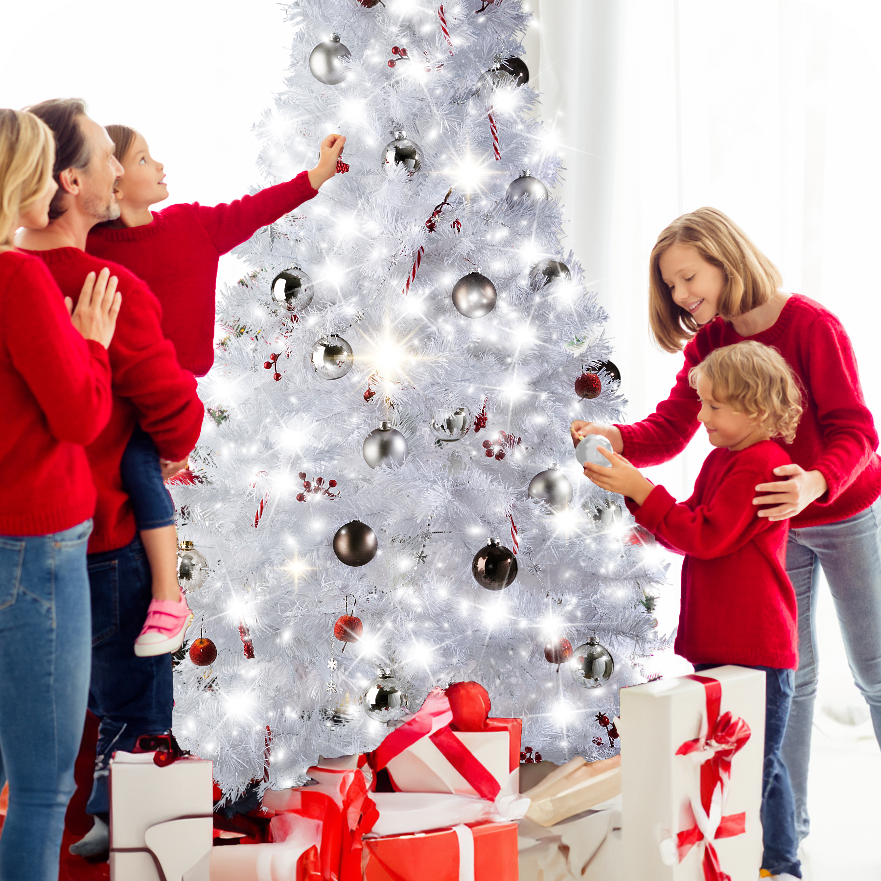 Albero di Natale Artificiale con Supporto Natalizia 310 Punte 150 cm Verde nuovo - Foto 23 di 25