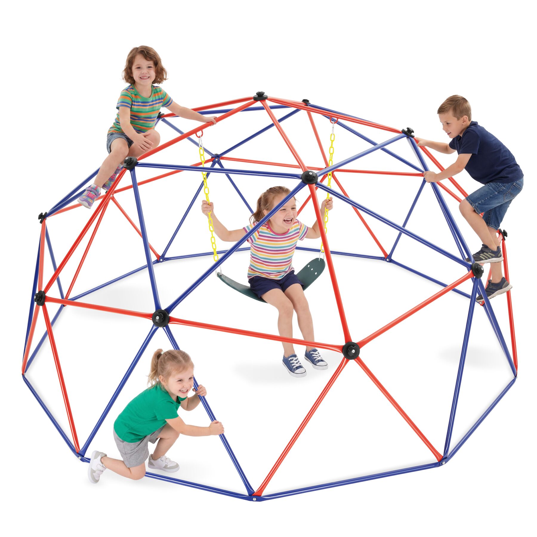 Climbing Frame with Swing Freeclimber Weatherproof - colourful | tectake