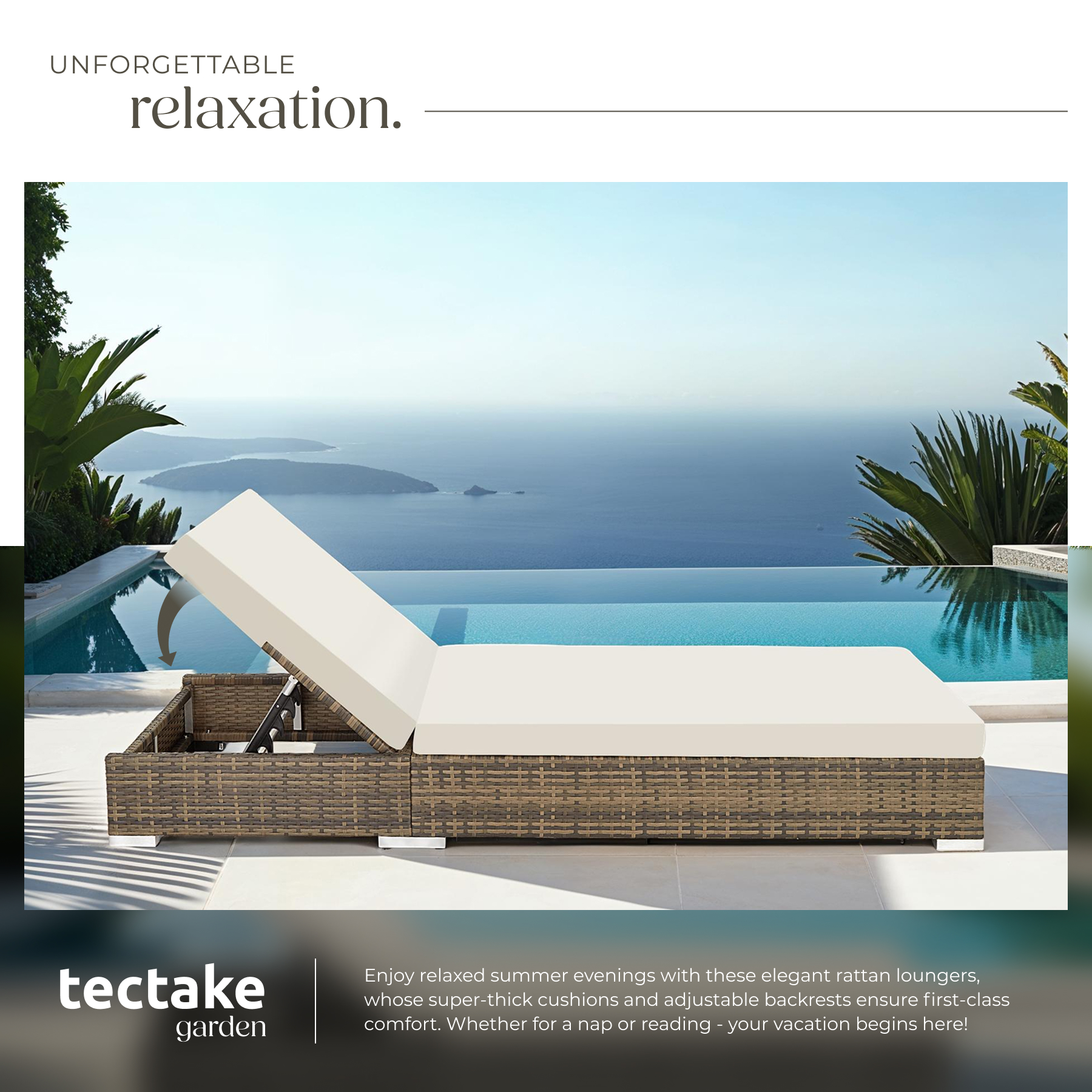 Garden Table Chairs Rattan Furniture Set Outdoor Sun Lounger Loungers Reclining - Picture 53 of 61
