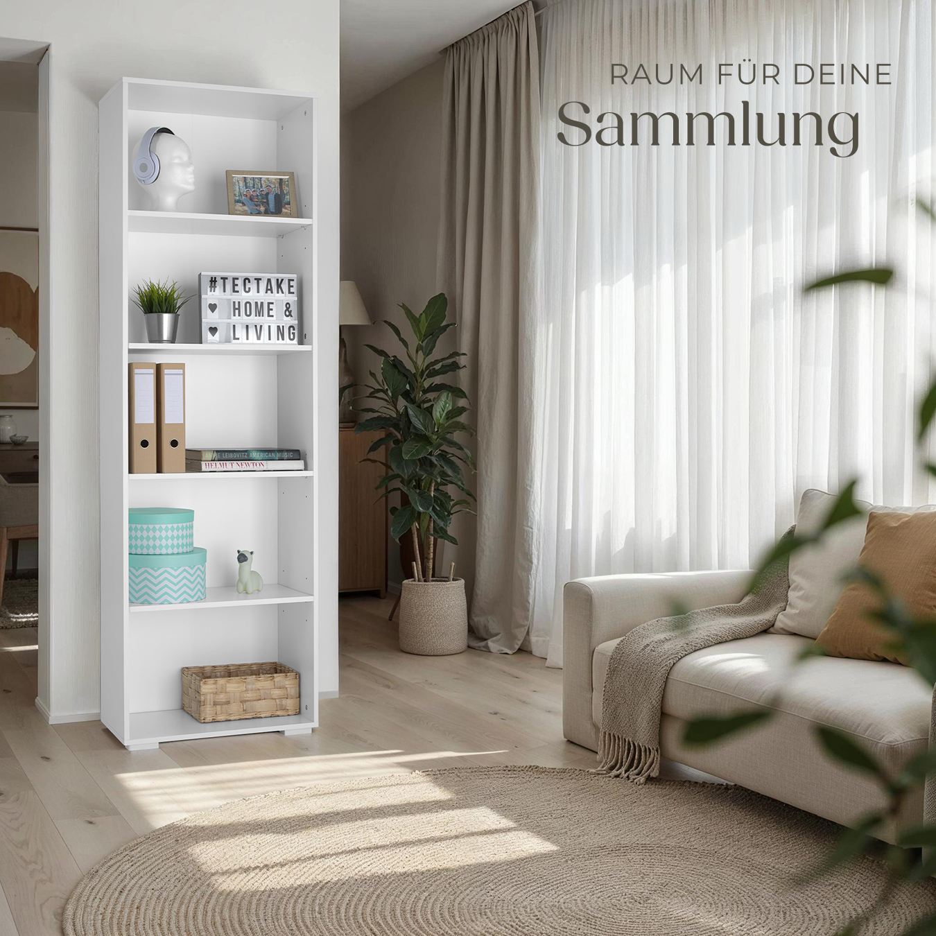 Bücherregal Holz Bücherschrank Standregal Büroregal Regal 5 Fächer 60x30x190 cm