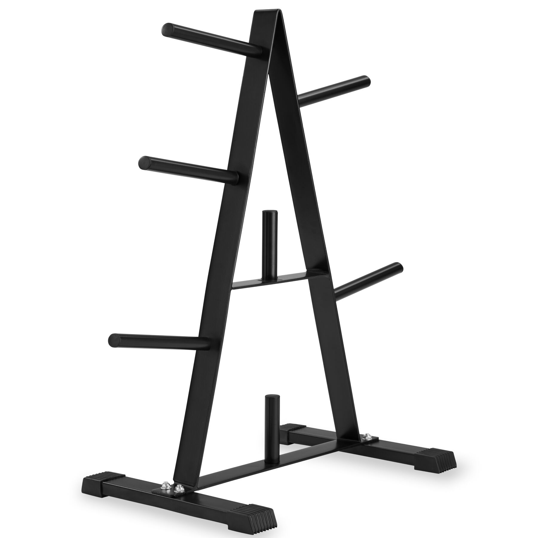 Rack - for weight plates, 7 holders, load capacity 200 kg - black | tectake