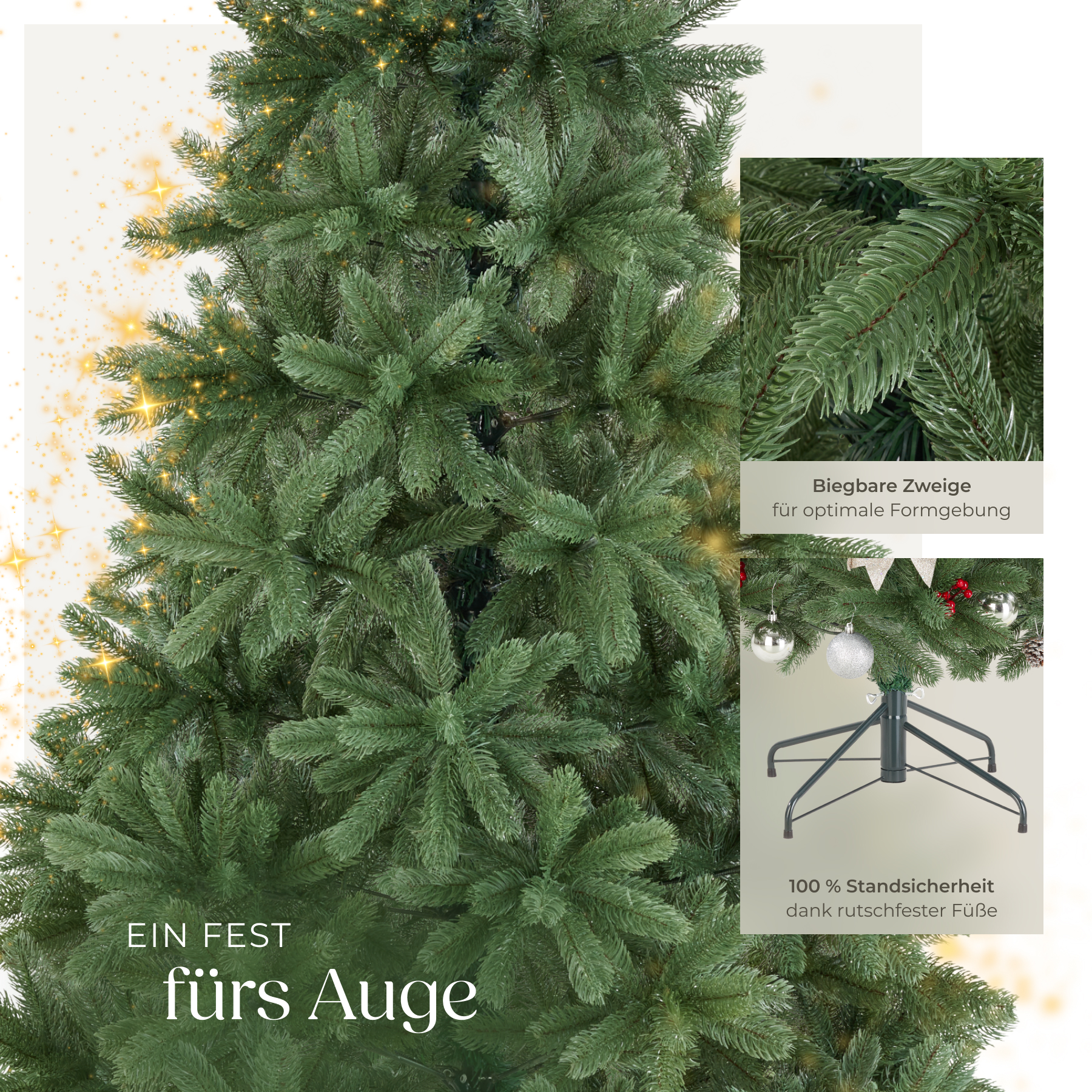 Knstlicher Weihnachtsbaum Dancer mit Spritzgussnadeln grn B-Ware | eBay.de
