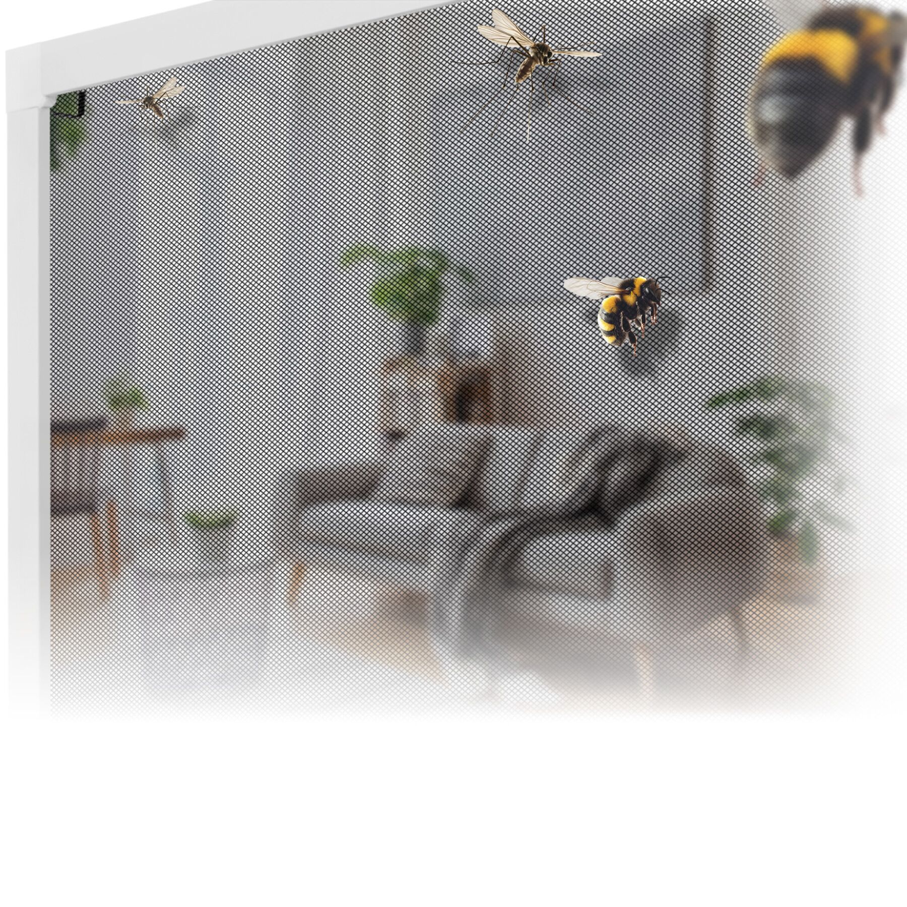 Fly Screen Door Windows Window Mesh Insect Mosquito Bug Net With Frame ...
