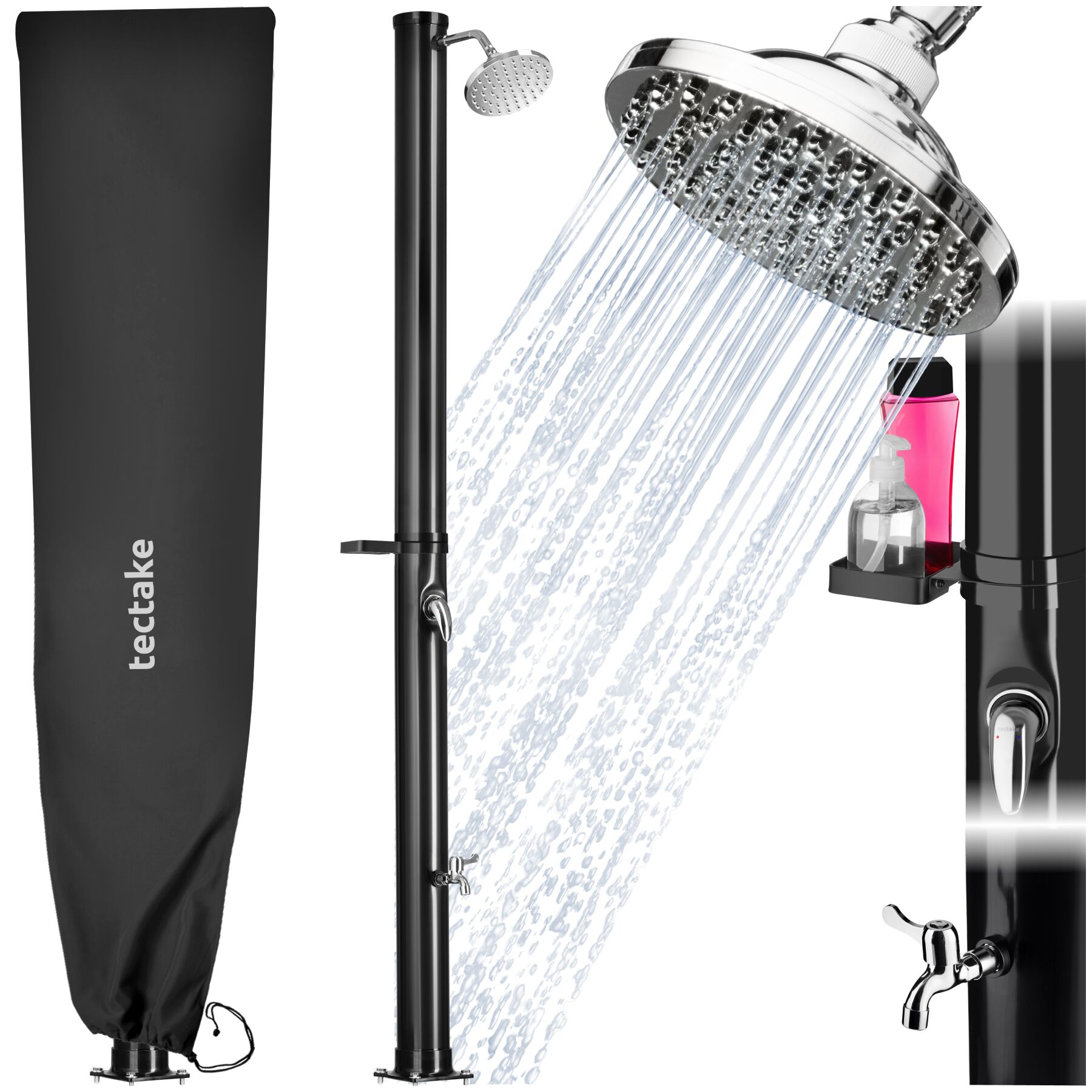 Ducha solar Tinto 20 l - negro | tectake
