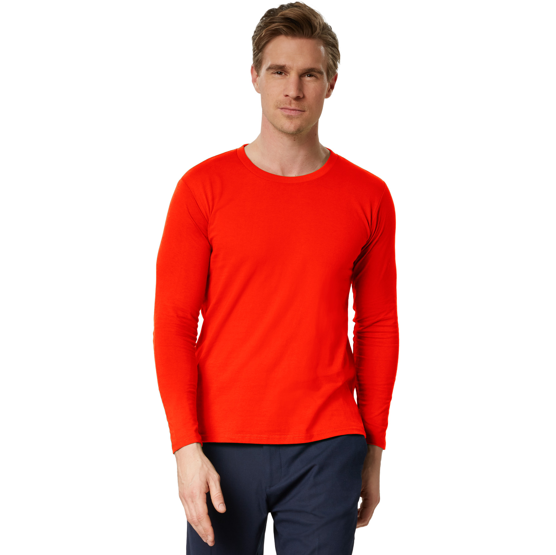 Camiseta de manga larga para hombre camiseta de manga larga lisa sudadera de manga larga suéter nuevo - Imagen 31 de 120