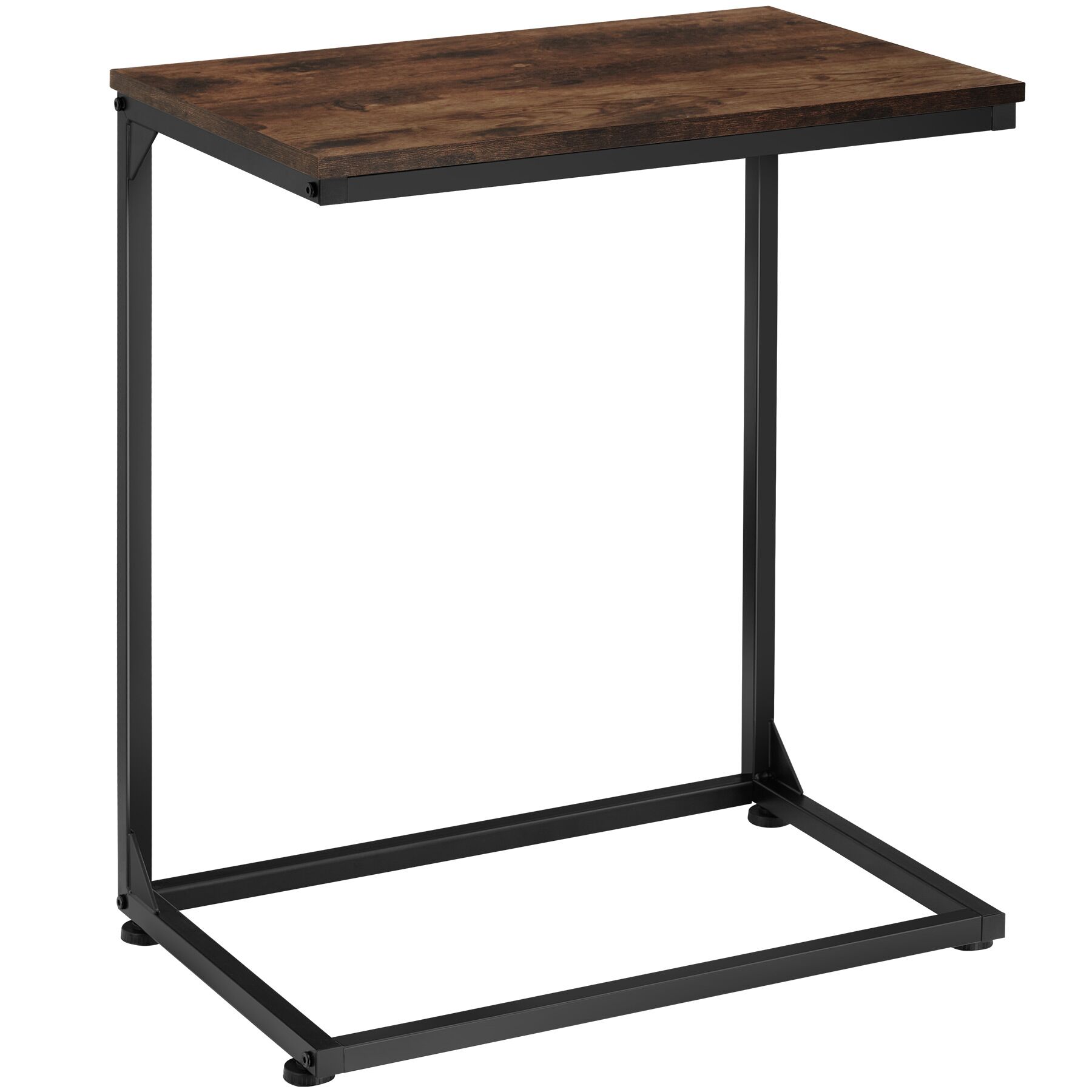 Table d’appoint CARDIFF 55,5x35x67cm - Bois foncé industriel, rustique