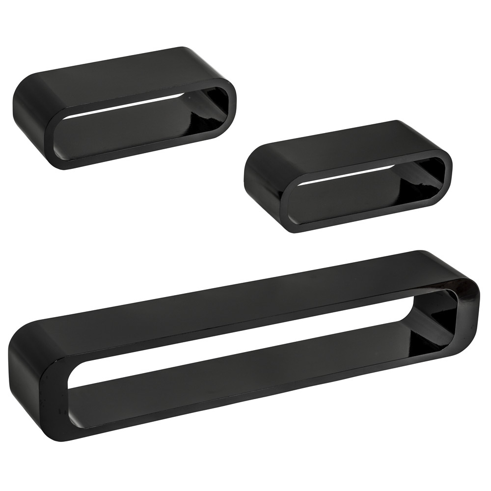 3 estanterías para pared Heike - negro | tectake