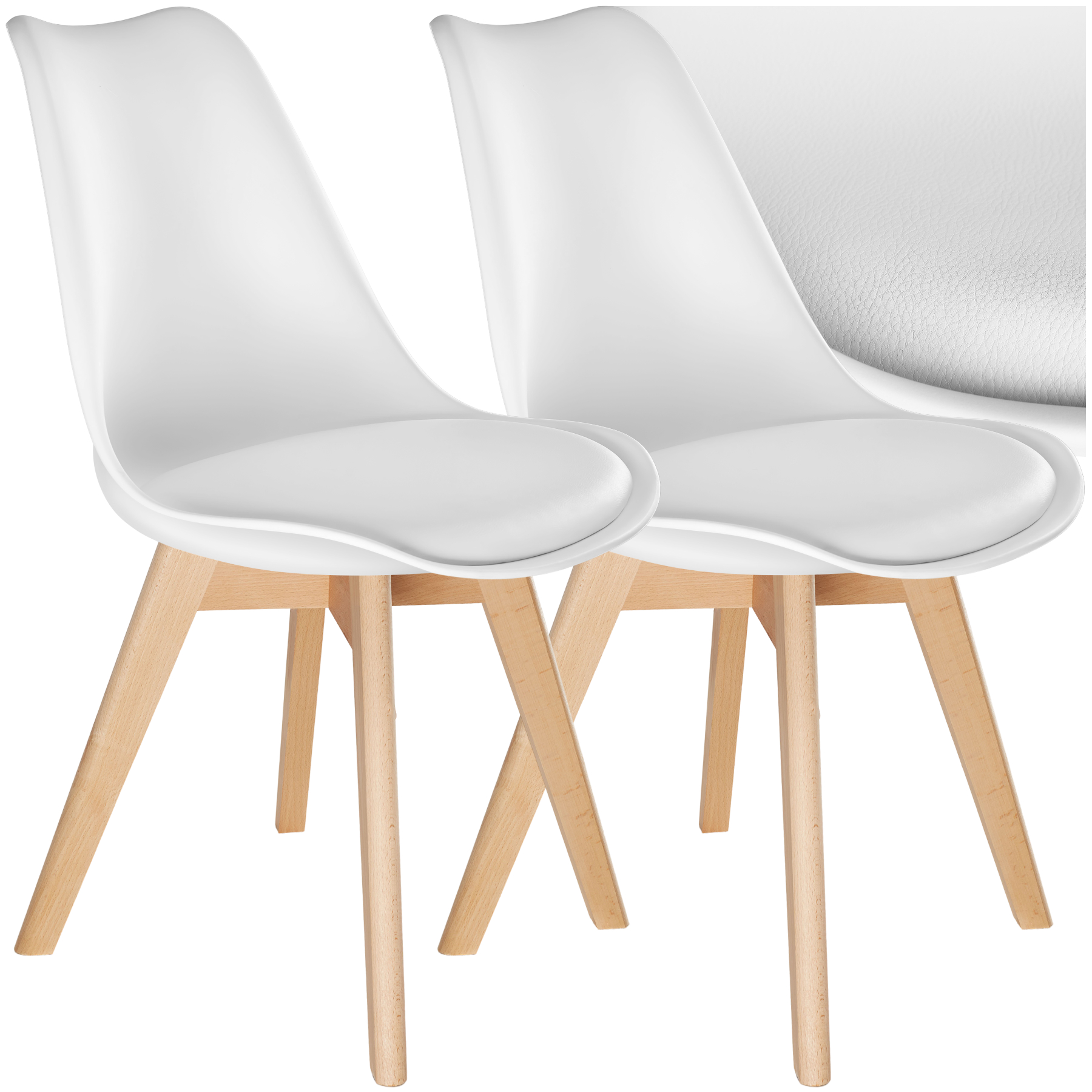 Esszimmerstühle Frederikke - weiß, 2er Set