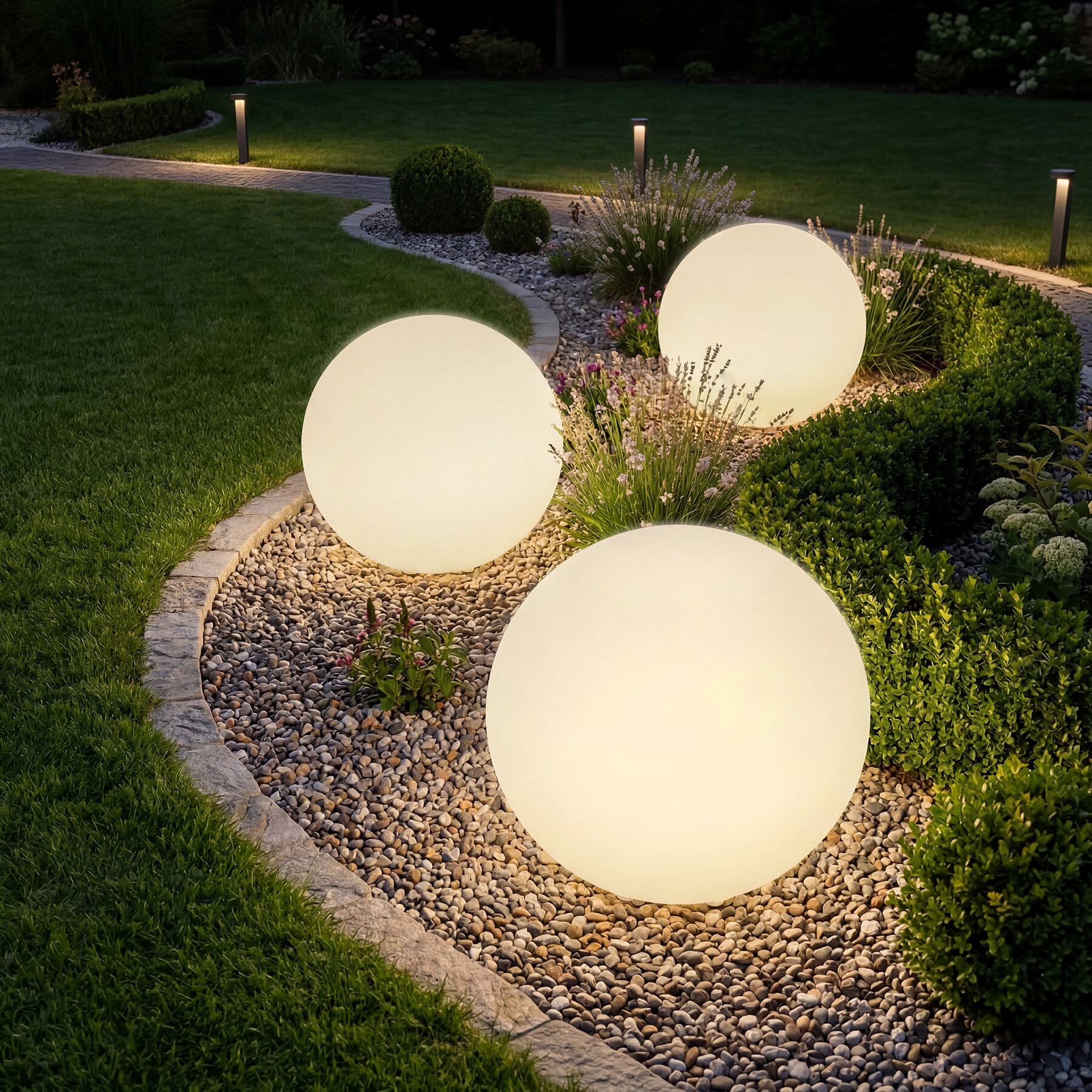 Luminous Globe, LED, met afstandsbediening - L (Ø 50 x 50 cm) | tectake