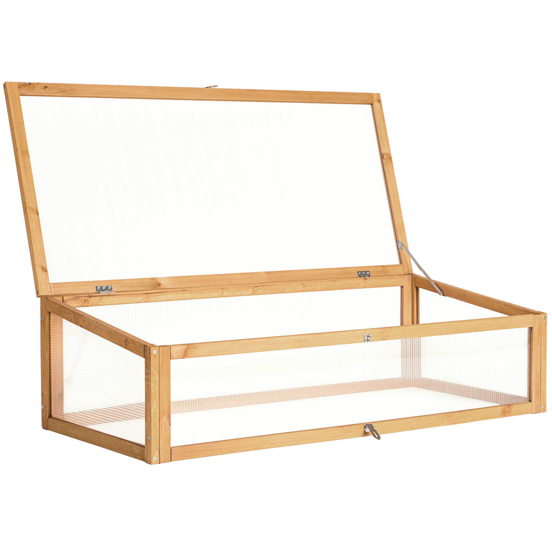 Frühbeet-Aufsatz für Hochbeet 115x53x34cm - braun