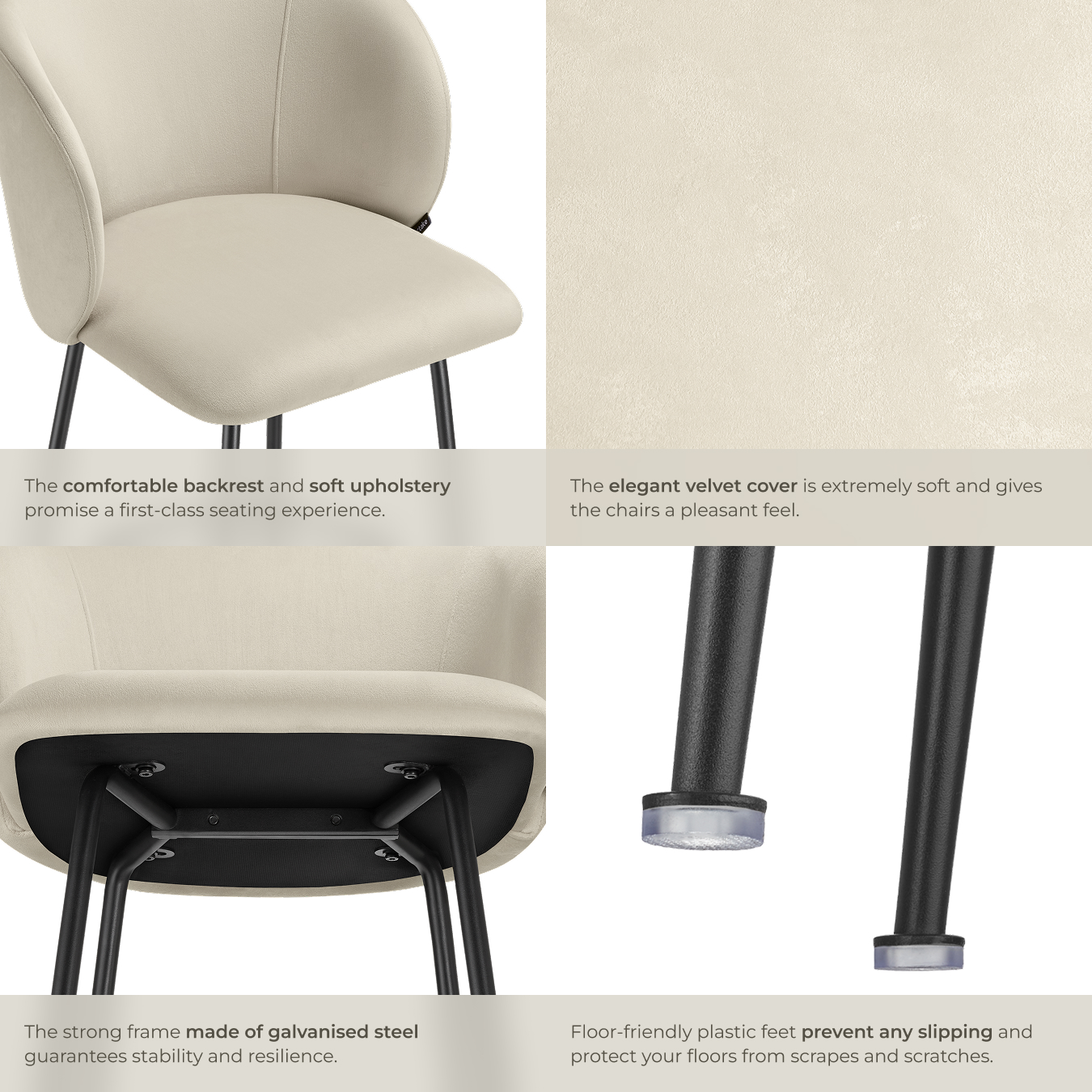 Bar Stools Chairs Faux Velvet Fabric Kitchen Dining Room Furniture Home Office - Picture 6 of 37