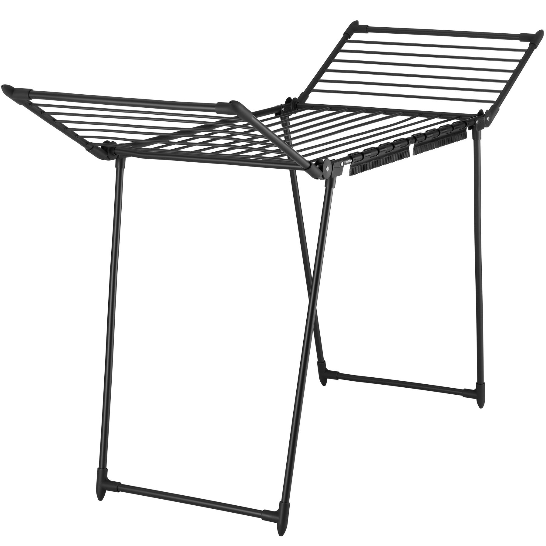 Life drying rack, 18 m drying length, foldable - black