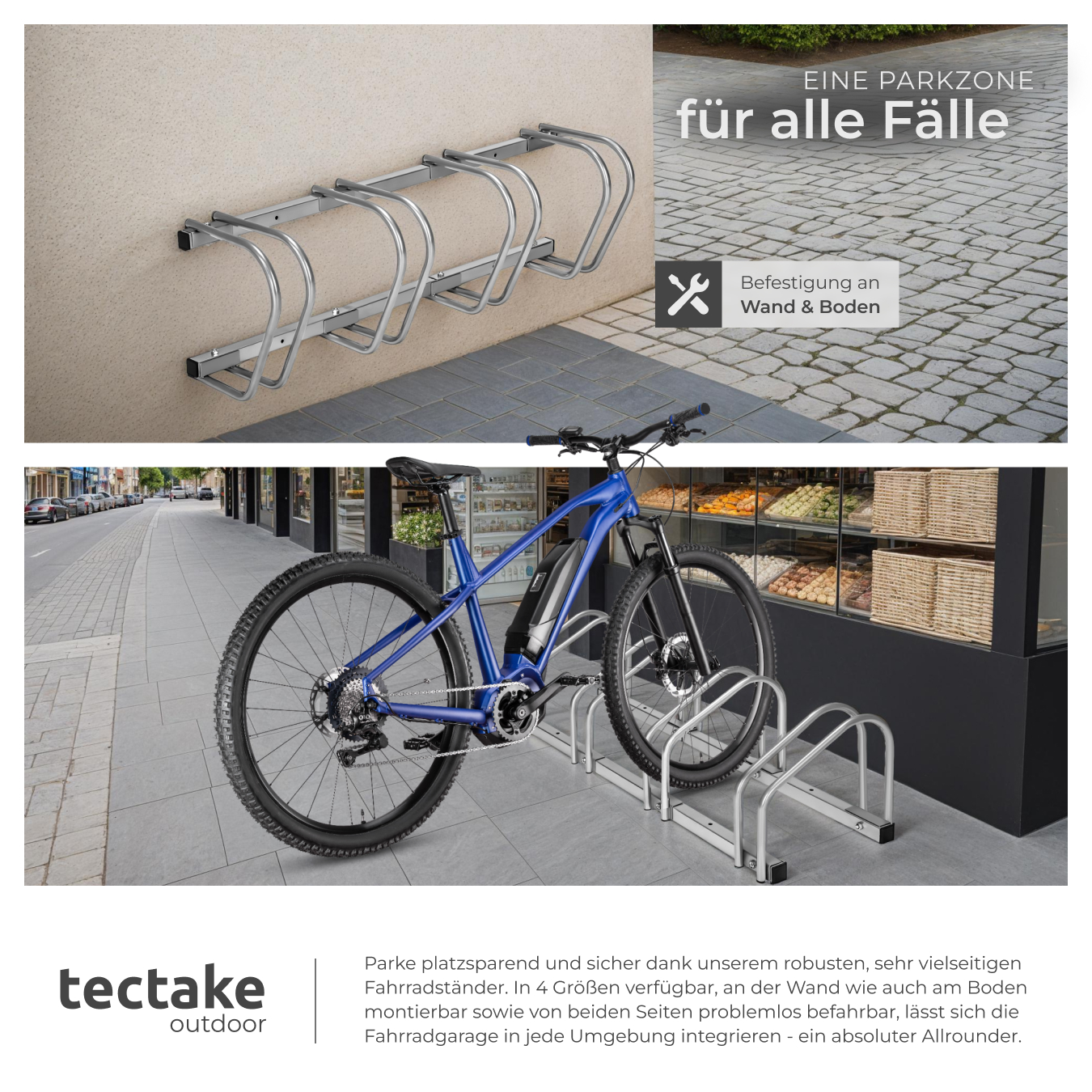 Fahrradständer für 3 bis 5 Fahrräder Fahrrad Fahrradhalter Ständer Reihenständer